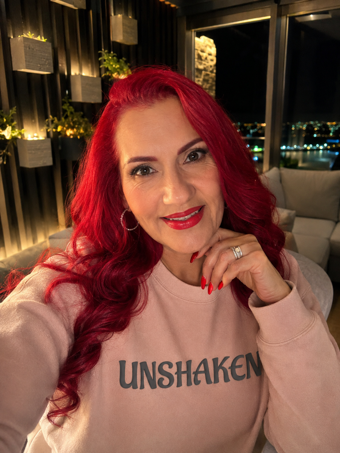 Unshaken Crewneck Sweatshirt - Minimal Inspirational Graphic Sweatshirt