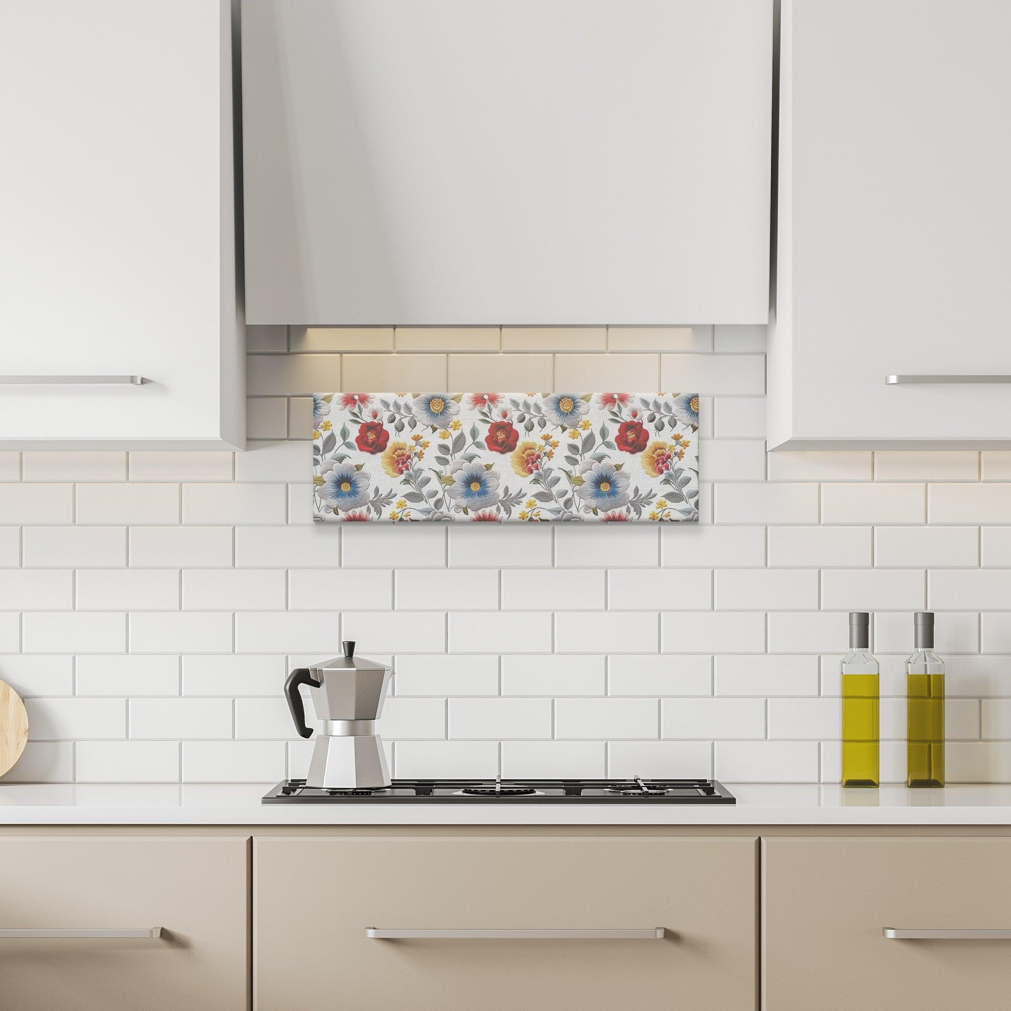 Panoramic Canvas: Blossoming Joy with Beautiful Wildflowers Perfect for Housewarming and Newlywed Home Closing Gifts - MRSBYVALLE