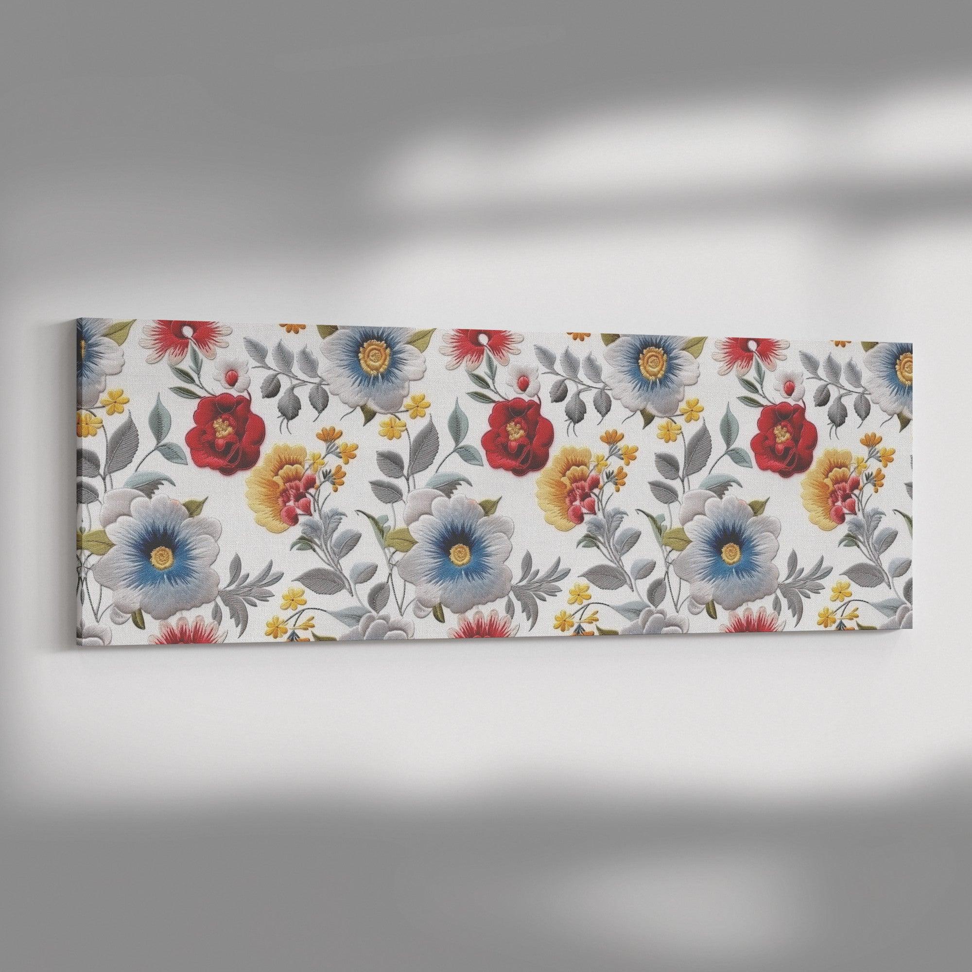Panoramic Canvas: Blossoming Joy with Beautiful Wildflowers Perfect for Housewarming and Newlywed Home Closing Gifts - MRSBYVALLE