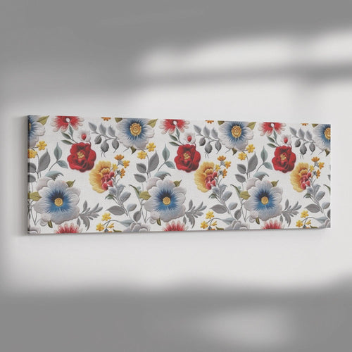 Panoramic Canvas: Blossoming Joy with Beautiful Wildflowers Perfect for Housewarming and Newlywed Home Closing Gifts - MRSBYVALLE