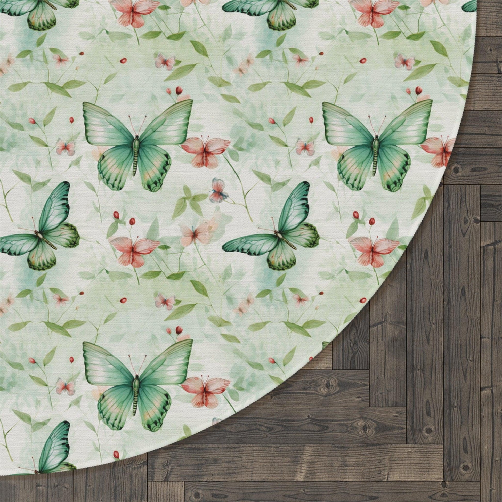 Pastel Mint Green, Yellow & Blue Floral Round Rug Whimsical Charm to Your Home Decor, Housewarming Gift Newlywed New House Rug interior Designer - MRSBYVALLE
