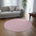 Pastel Pink and Blue Illusion Round Rug White Touch of Whimsical Charm to Your Home Decor, Housewarming Gift Newlywed New House Rug interior Designer - MRSBYVALLE