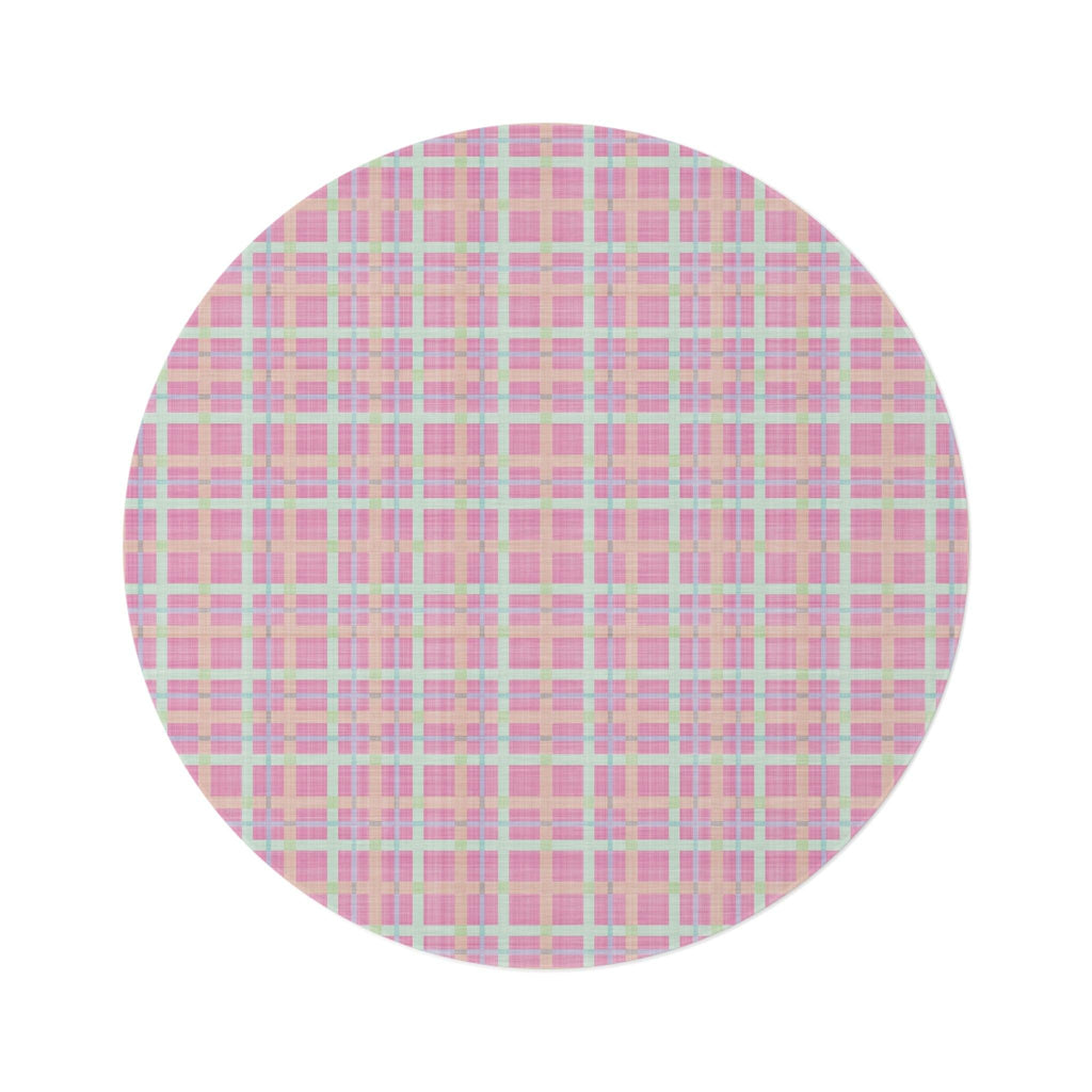 Pastel Pink and Blue Illusion Round Rug White Touch of Whimsical Charm to Your Home Decor, Housewarming Gift Newlywed New House Rug interior Designer - MRSBYVALLE