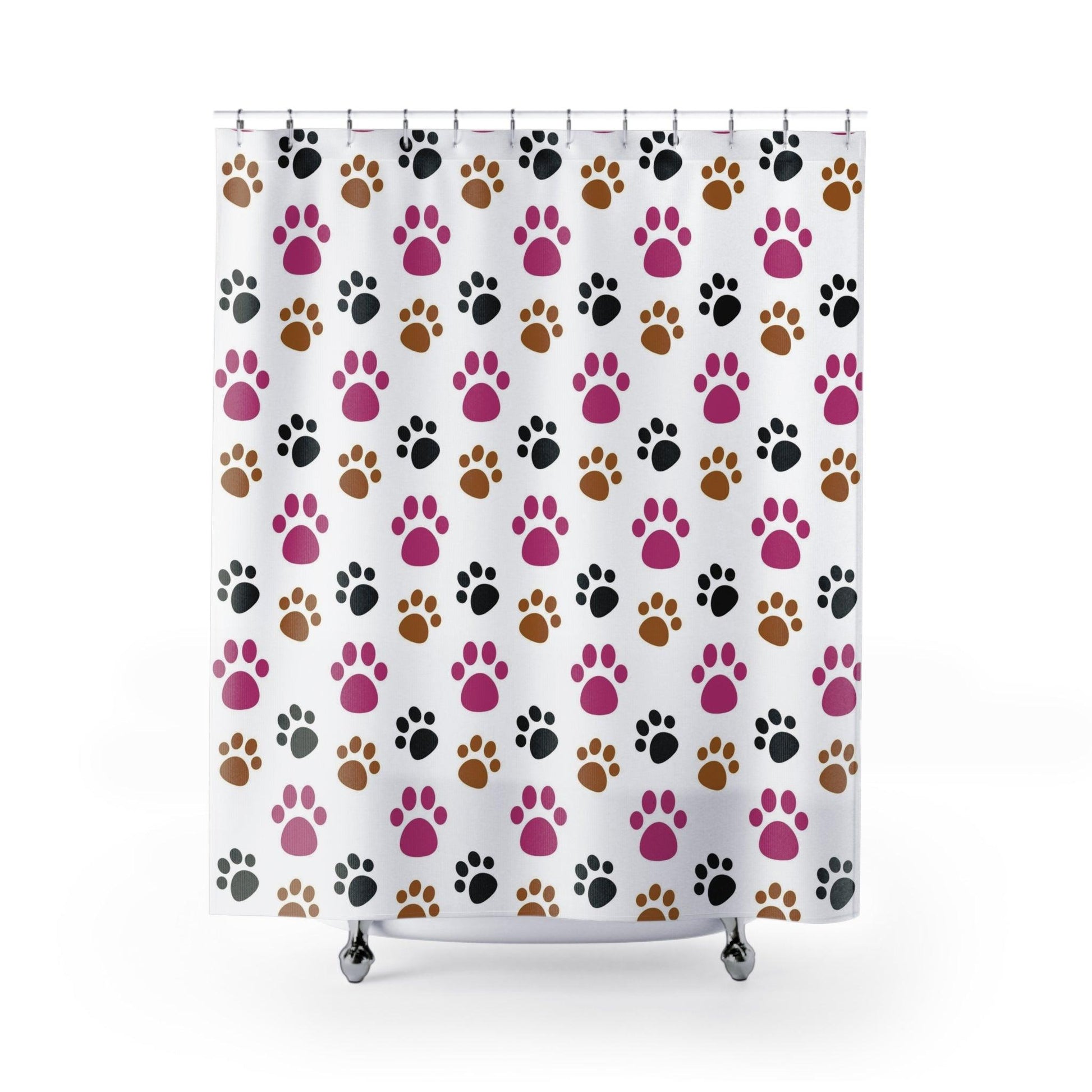 Paw Print Shower Curtain Perfect for Pet Lover Bathroom 71x74, Modern Bathroom Decor Bathroom Decor Housewarming New House Gift Newlywed - MRSBYVALLE
