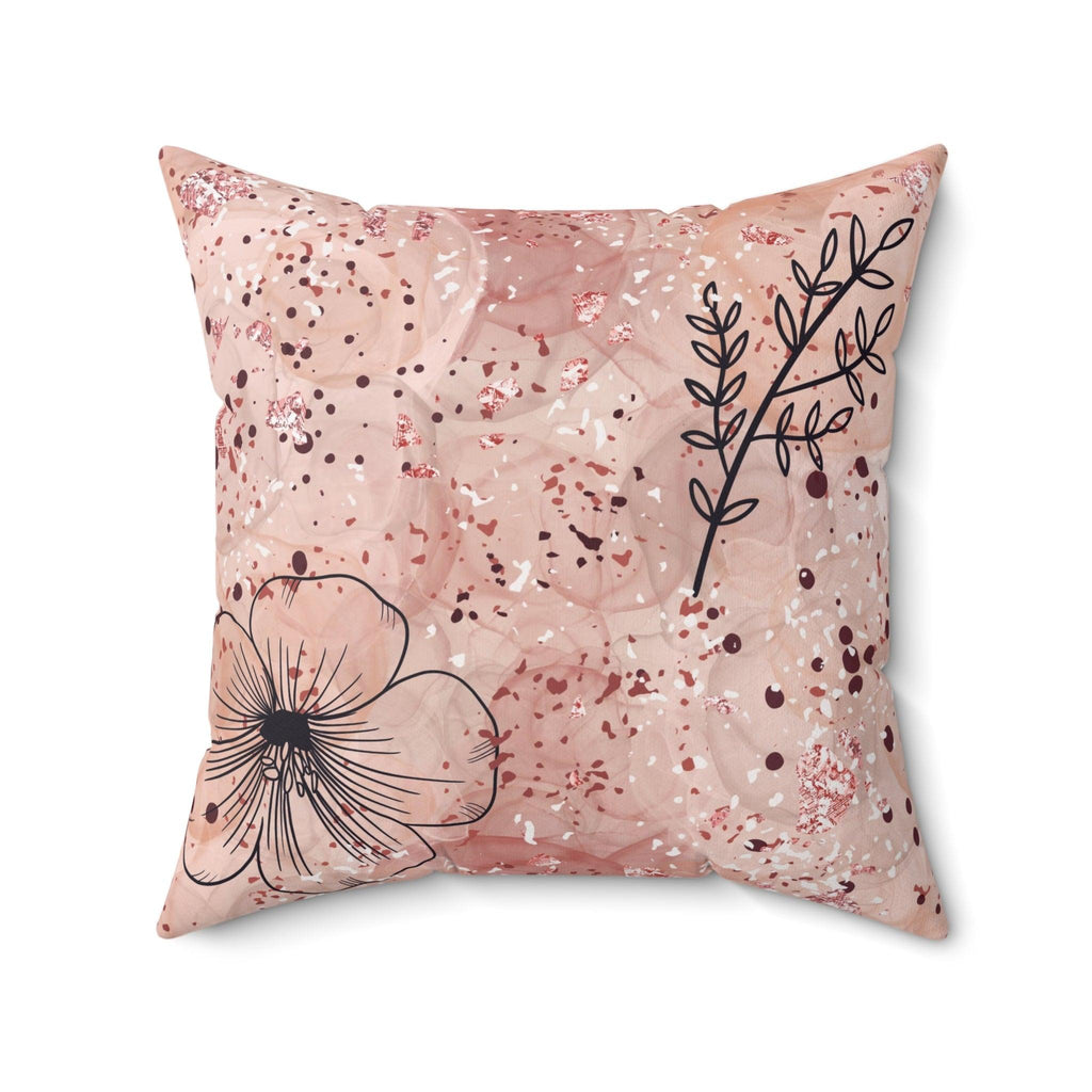 Pink BOHO Floral Square Pillow Pet Lover Elegance Charm to Your Décor Stylish Accent Housewarming Gift New House, Bridal Shower Gift - MRSBYVALLE