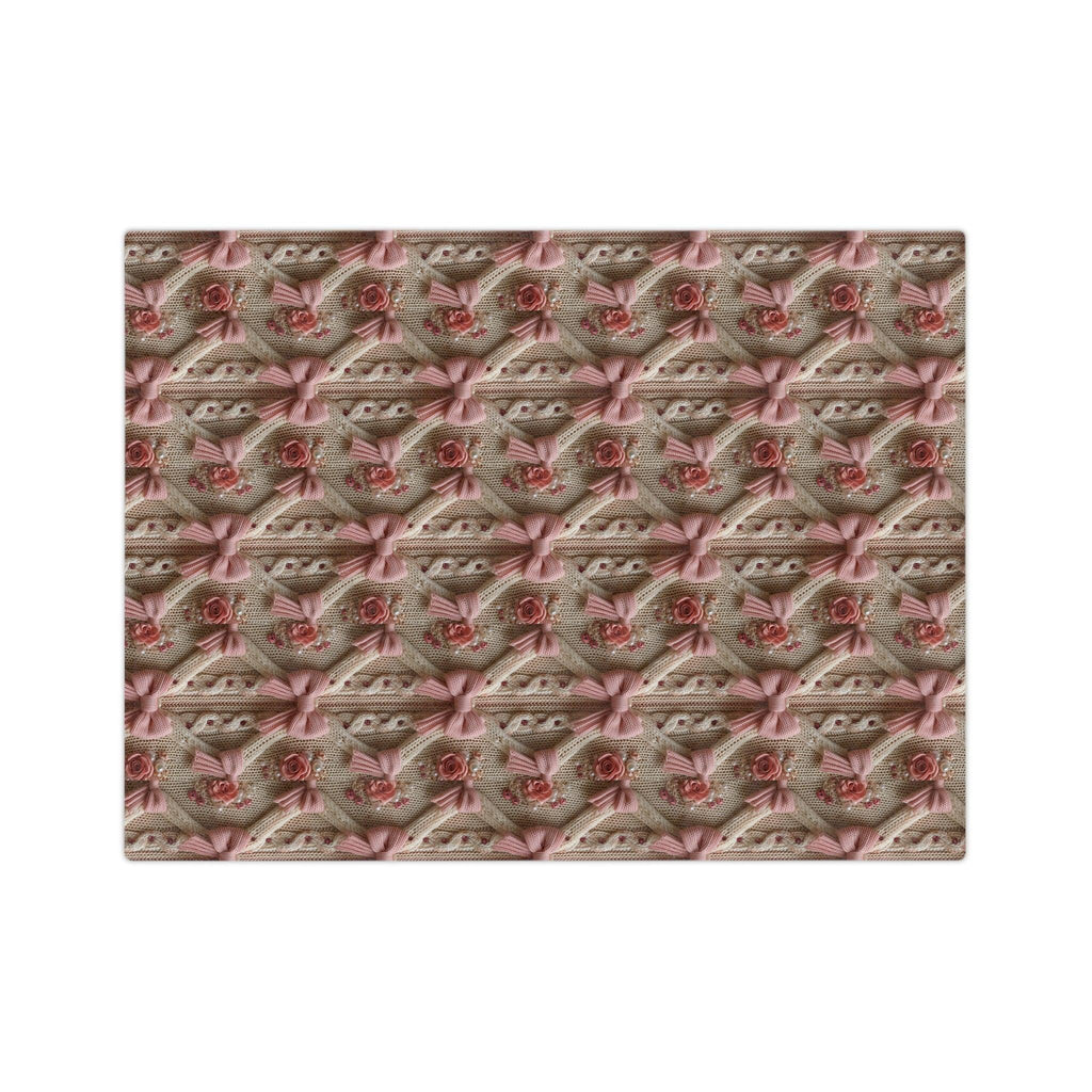 Pink Bow 3D Illusion Velveteen Microfiber Blanket Pink Dreams 3D Illusion Floral Velveteen Microfiber Blanket Luxurious Comfort Meets Enchanting Design Housewarming Gift Throw - MRSBYVALLE