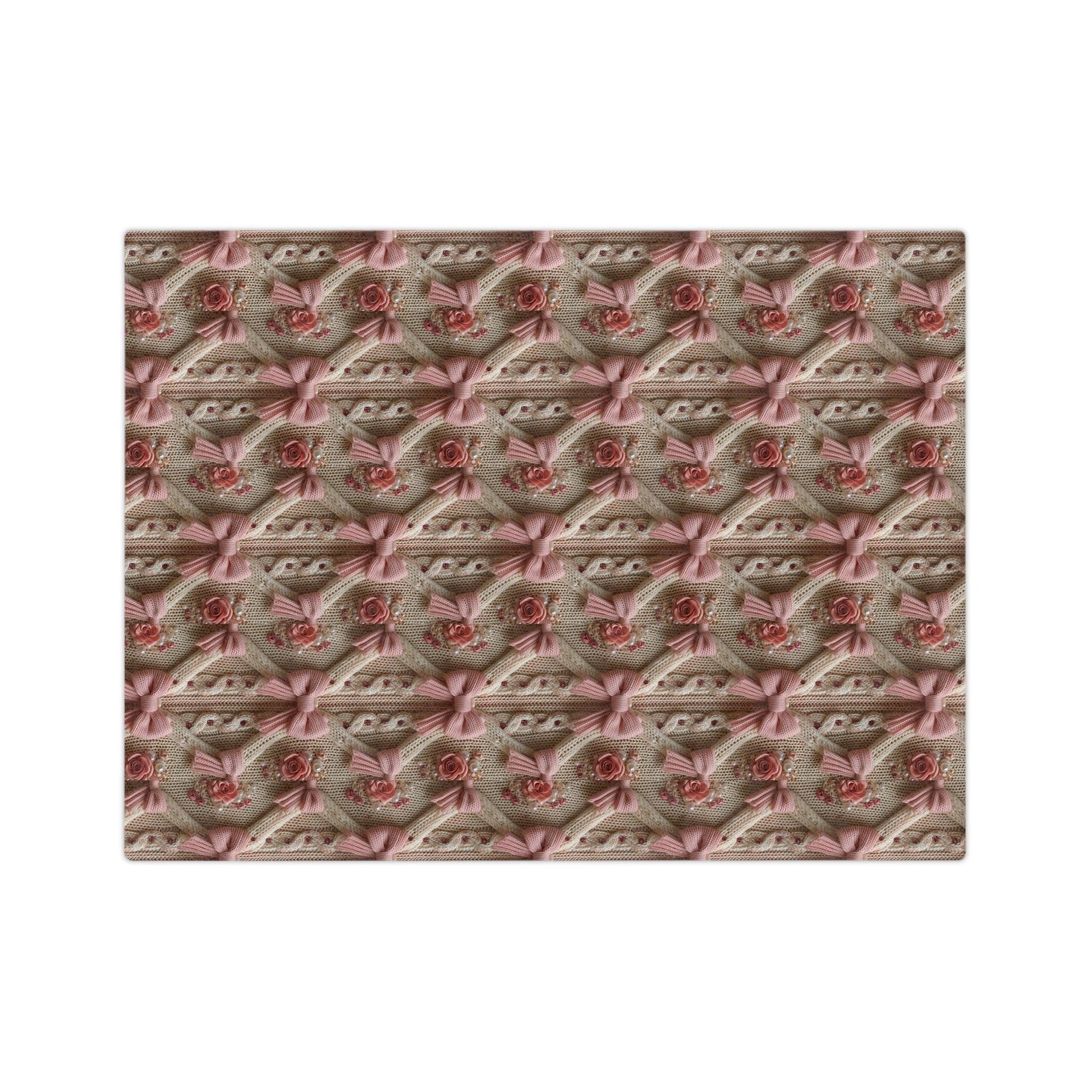 Pink Bow 3D Illusion Velveteen Microfiber Blanket Pink Dreams 3D Illusion Floral Velveteen Microfiber Blanket Luxurious Comfort Meets Enchanting Design Housewarming Gift Throw - MRSBYVALLE