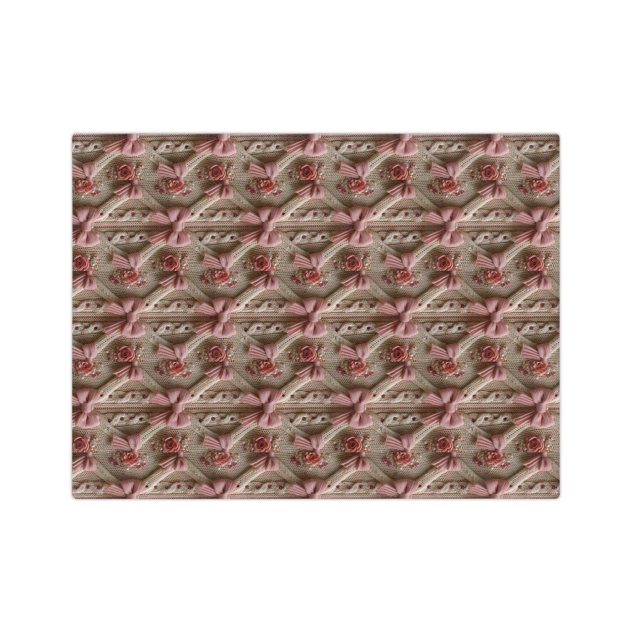 Pink Bow 3D Illusion Velveteen Microfiber Blanket Pink Dreams 3D Illusion Floral Velveteen Microfiber Blanket Luxurious Comfort Meets Enchanting Design Housewarming Gift Throw - MRSBYVALLE
