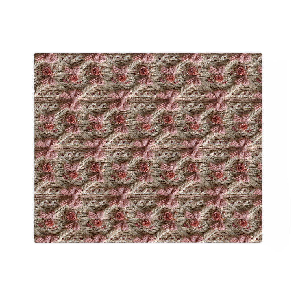 Pink Bow 3D Illusion Velveteen Microfiber Blanket Pink Dreams 3D Illusion Floral Velveteen Microfiber Blanket Luxurious Comfort Meets Enchanting Design Housewarming Gift Throw - MRSBYVALLE