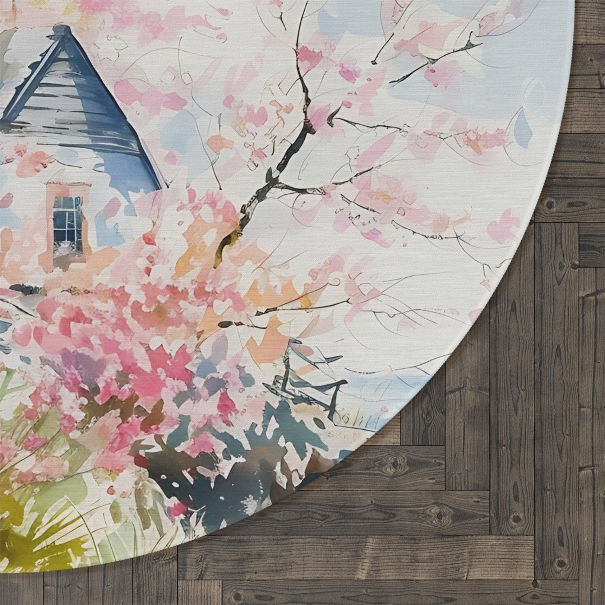 Pink Lighthouse Whimsical Nature's Bloom Charm to Your Home Decor, Housewarming Gift Newlywed New House Rug - MRSBYVALLE