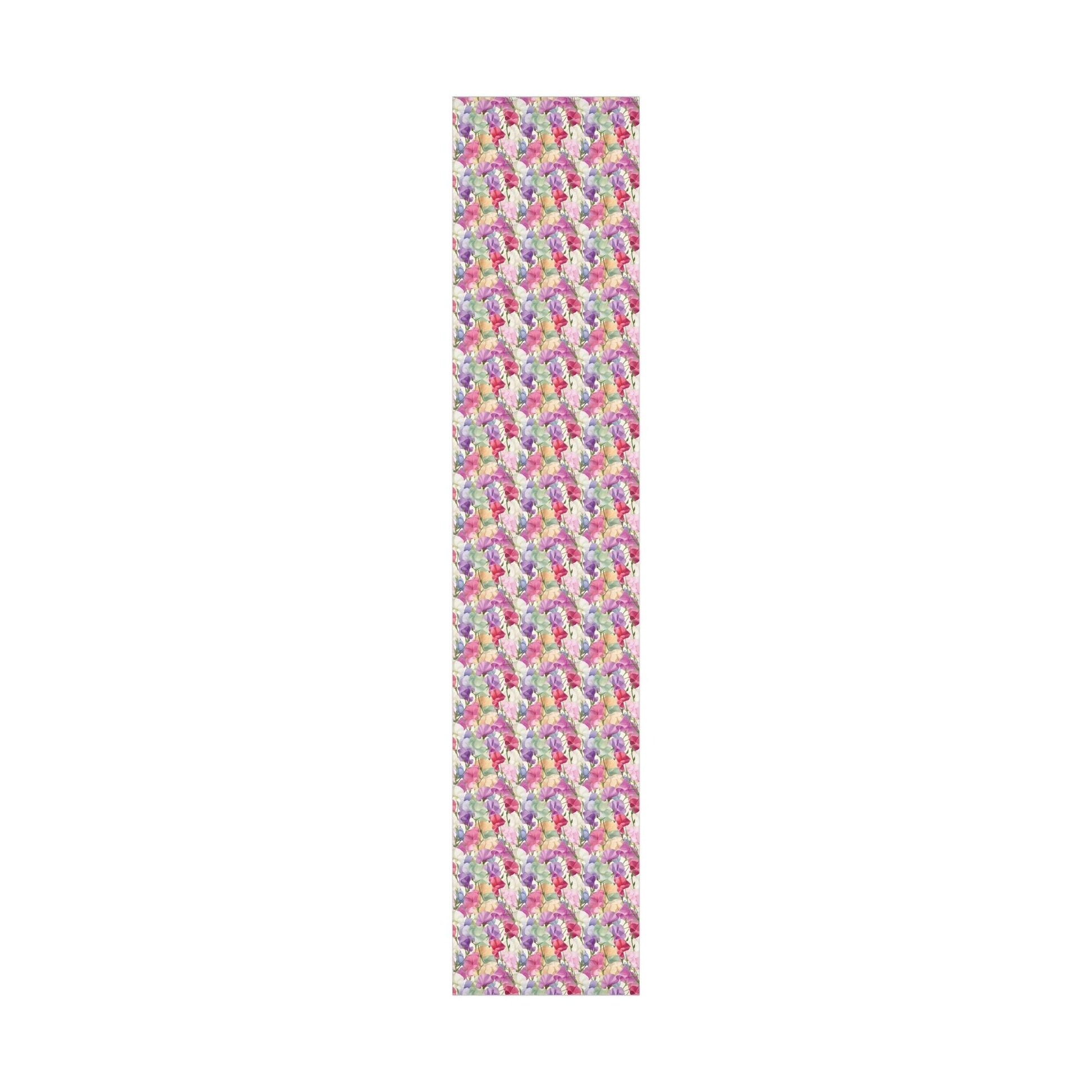 Pink Purple Blue BOHO 3D Illusion Wildflowers Gift Wrap it's Perfect for Weddings, Bridal & Baby Showers Eco-Friendly, Vibrant Design in Matte/Satin, All Occasion - MRSBYVALLE