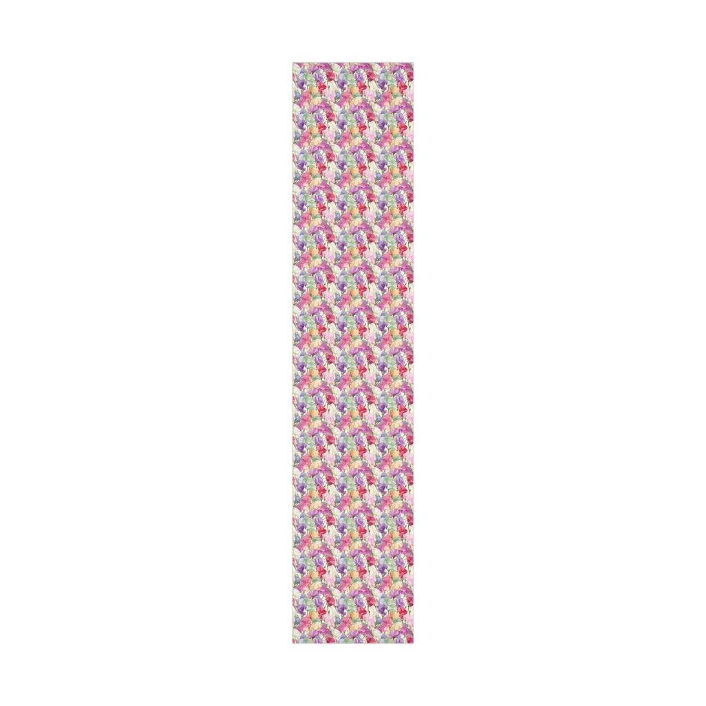 Pink Purple Blue BOHO 3D Illusion Wildflowers Gift Wrap it's Perfect for Weddings, Bridal & Baby Showers Eco-Friendly, Vibrant Design in Matte/Satin, All Occasion - MRSBYVALLE