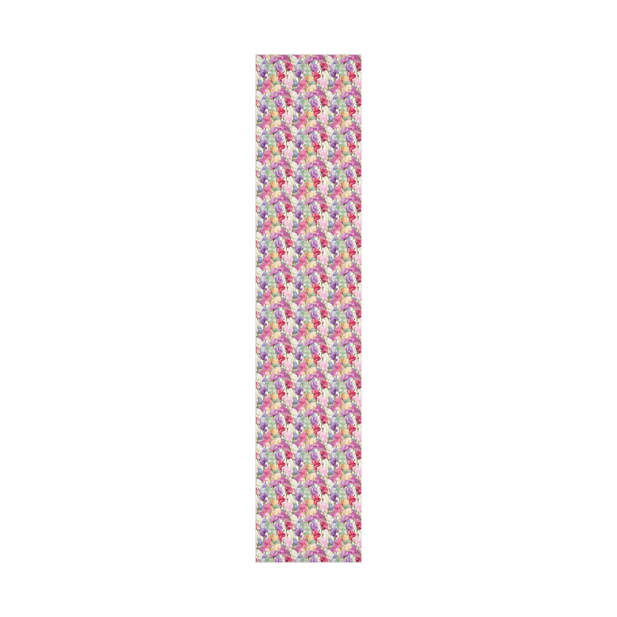Pink Purple Blue BOHO 3D Illusion Wildflowers Gift Wrap it's Perfect for Weddings, Bridal & Baby Showers Eco-Friendly, Vibrant Design in Matte/Satin, All Occasion - MRSBYVALLE