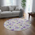 Purple and Pink Pastel Round Rug Touch of Whimsical Charm to Your Home Decor, Housewarming Gift Newlywed New House Rug Interior Designer - MRSBYVALLE