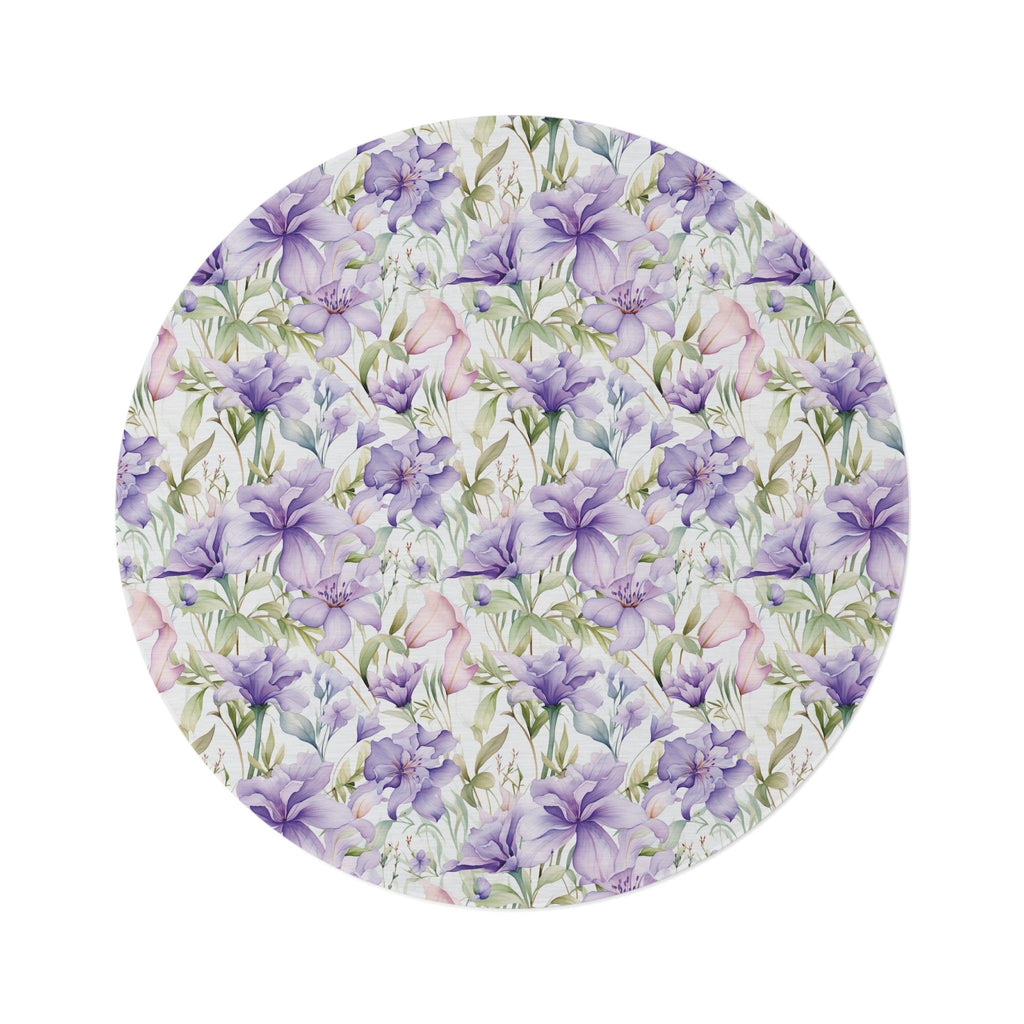 Purple and Pink Pastel Round Rug Touch of Whimsical Charm to Your Home Decor, Housewarming Gift Newlywed New House Rug Interior Designer - MRSBYVALLE