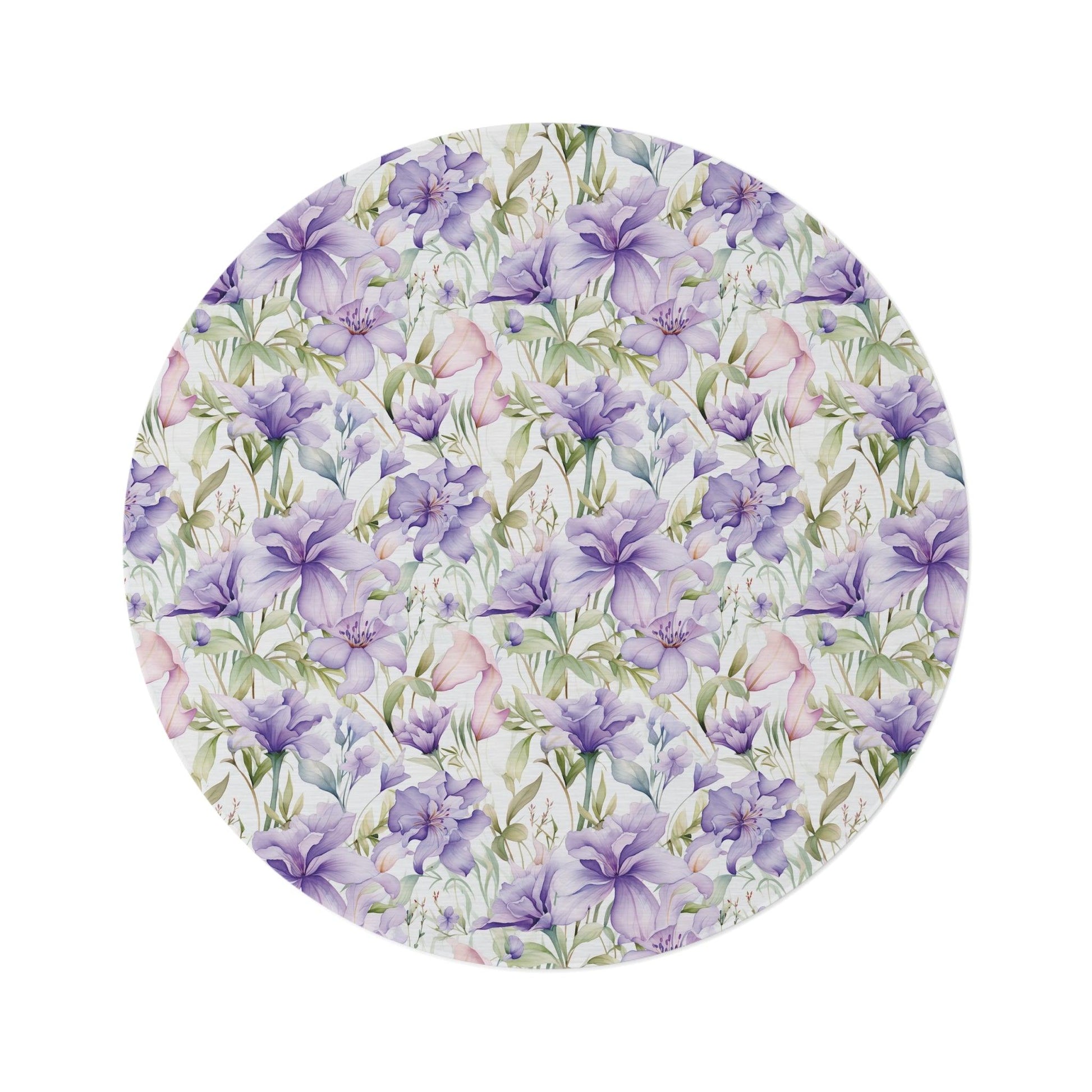 Purple and Pink Pastel Round Rug Touch of Whimsical Charm to Your Home Decor, Housewarming Gift Newlywed New House Rug Interior Designer - MRSBYVALLE