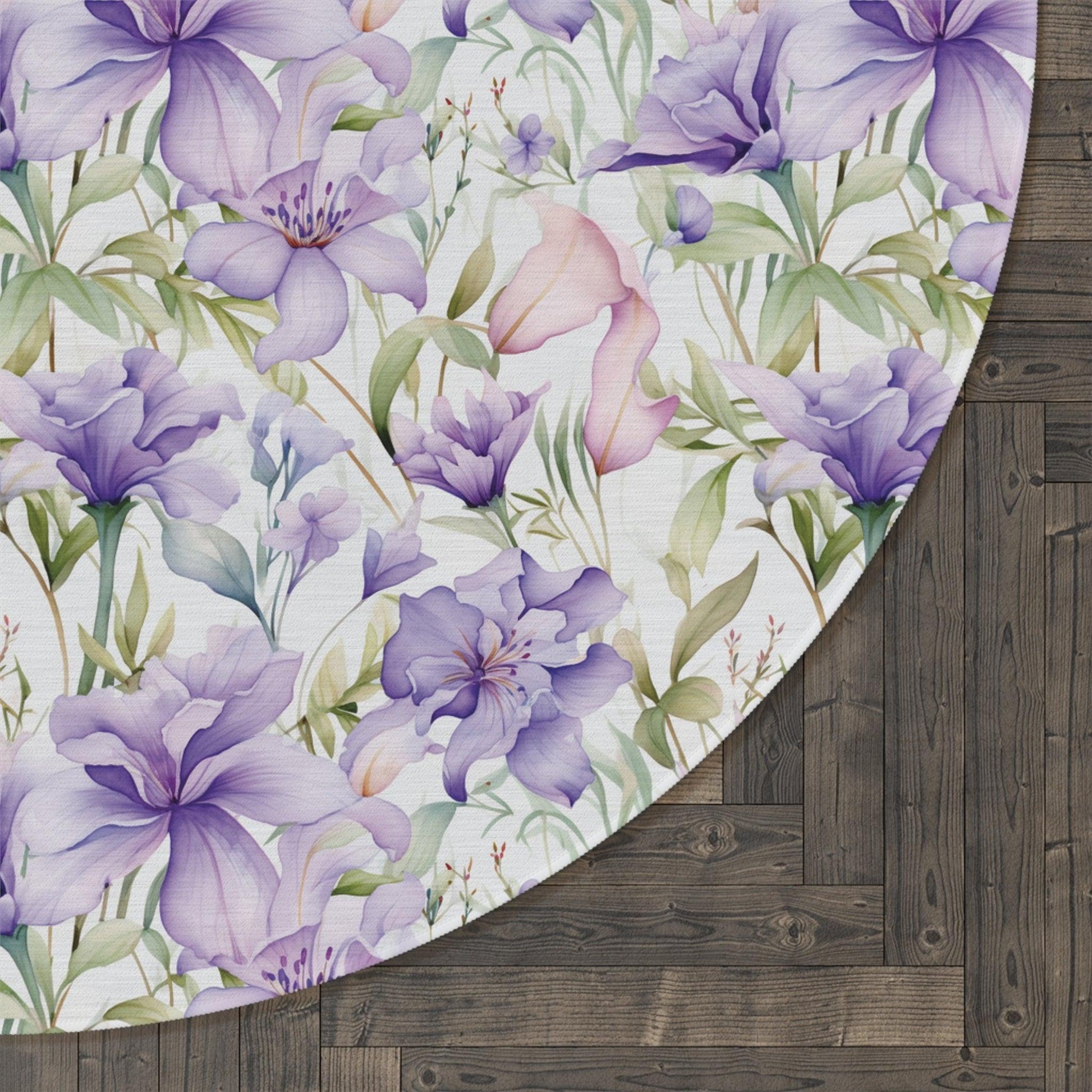 Purple and Pink Pastel Round Rug Touch of Whimsical Charm to Your Home Decor, Housewarming Gift Newlywed New House Rug Interior Designer - MRSBYVALLE