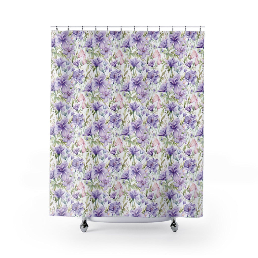 Purple and Pink Pastel Shower Curtain Modern Bathroom Decor Bathroom Decor Housewarming New House Gift Newlywed Wedding Gift - MRSBYVALLE