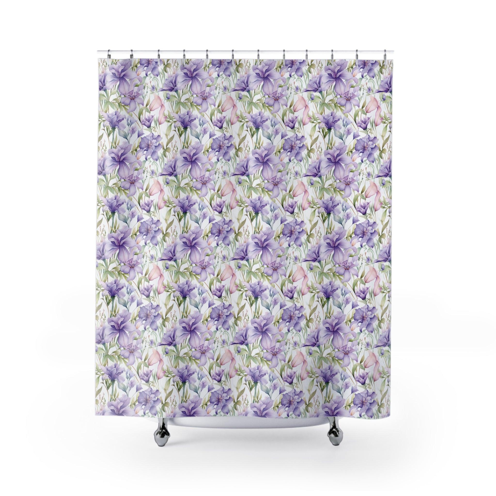 Purple and Pink Pastel Shower Curtain Modern Bathroom Decor Bathroom Decor Housewarming New House Gift Newlywed Wedding Gift - MRSBYVALLE