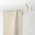 Soft & Luxurious Pink, Mint Green, Yellow Boho Chic Botanical Leaf Mink-Cotton Towel 30x60 Elevate Your Bath Experience with Vibrant Nature-Inspired Elegance Housewarming Gift - MRSBYVALLE