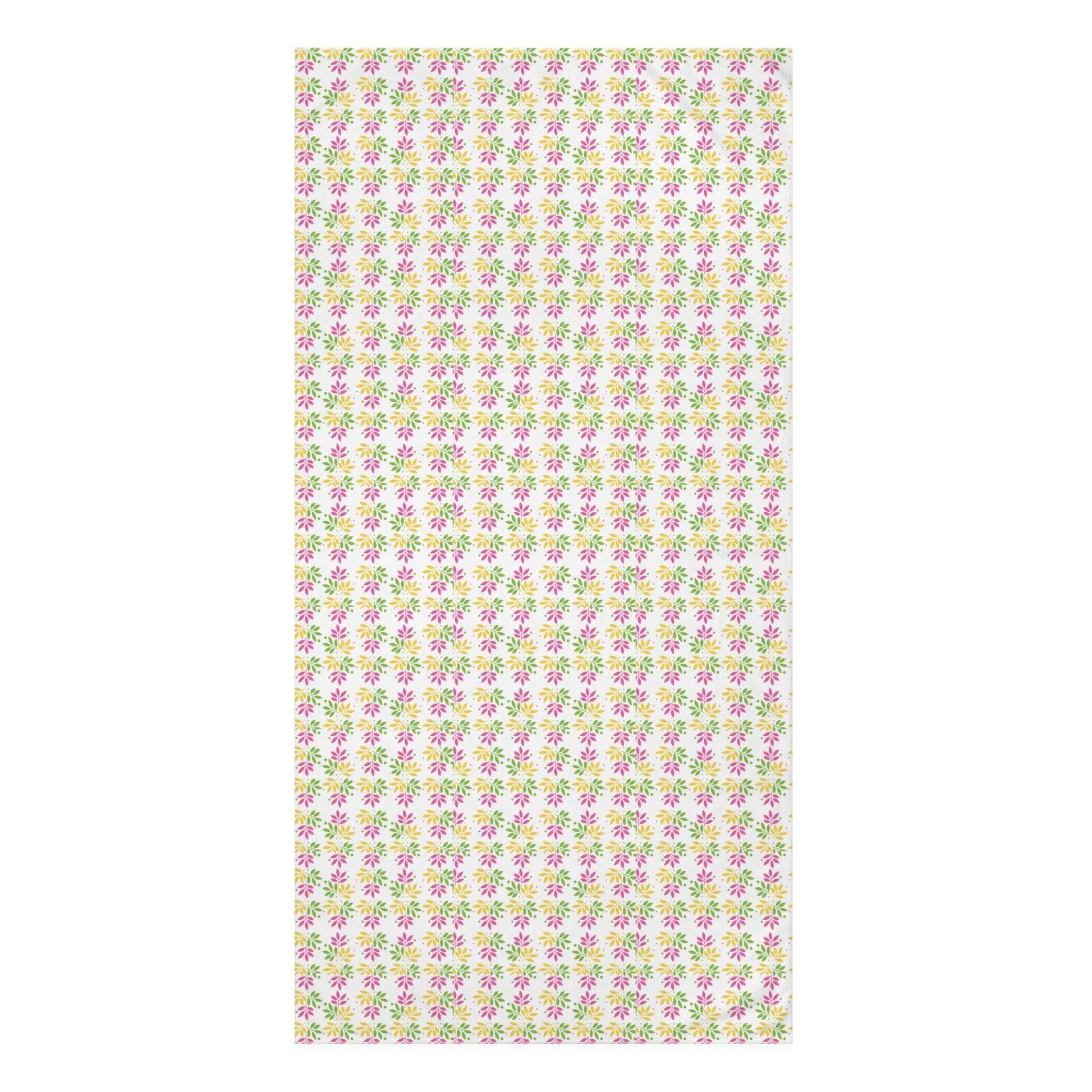 Soft & Luxurious Pink, Mint Green, Yellow Boho Chic Botanical Leaf Mink-Cotton Towel 30x60 Elevate Your Bath Experience with Vibrant Nature-Inspired Elegance Housewarming Gift - MRSBYVALLE