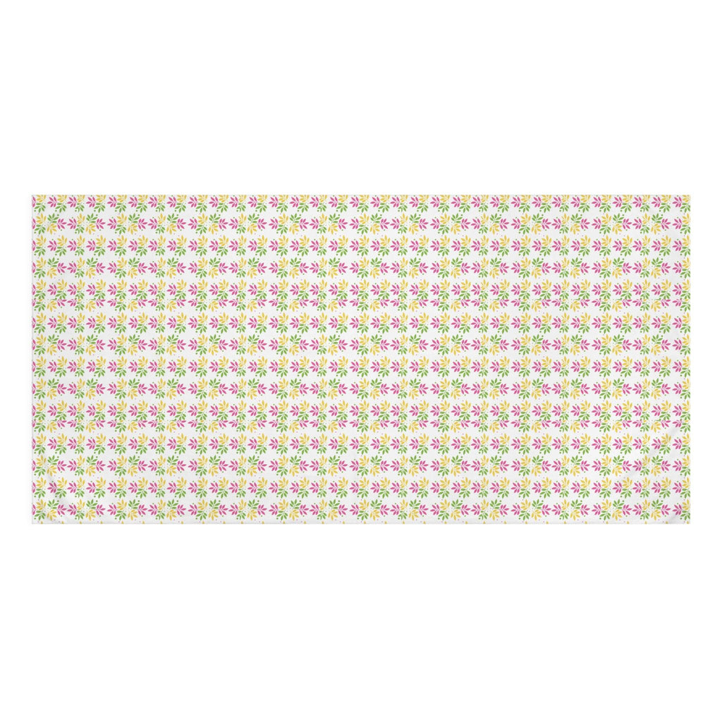 Soft & Luxurious Pink, Mint Green, Yellow Boho Chic Botanical Leaf Mink-Cotton Towel 30x60 Elevate Your Bath Experience with Vibrant Nature-Inspired Elegance Housewarming Gift - MRSBYVALLE
