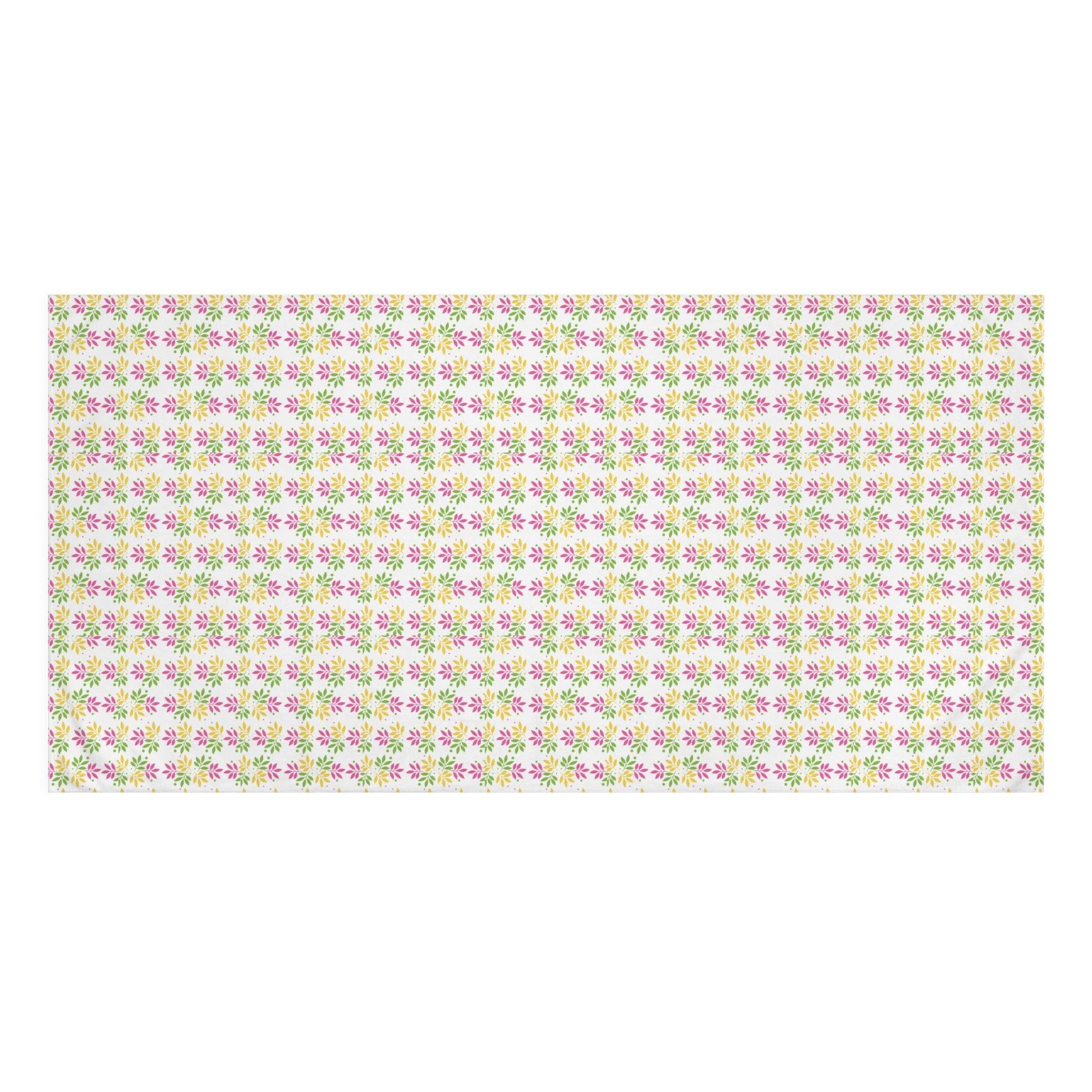Soft & Luxurious Pink, Mint Green, Yellow Boho Chic Botanical Leaf Mink-Cotton Towel 30x60 Elevate Your Bath Experience with Vibrant Nature-Inspired Elegance Housewarming Gift - MRSBYVALLE