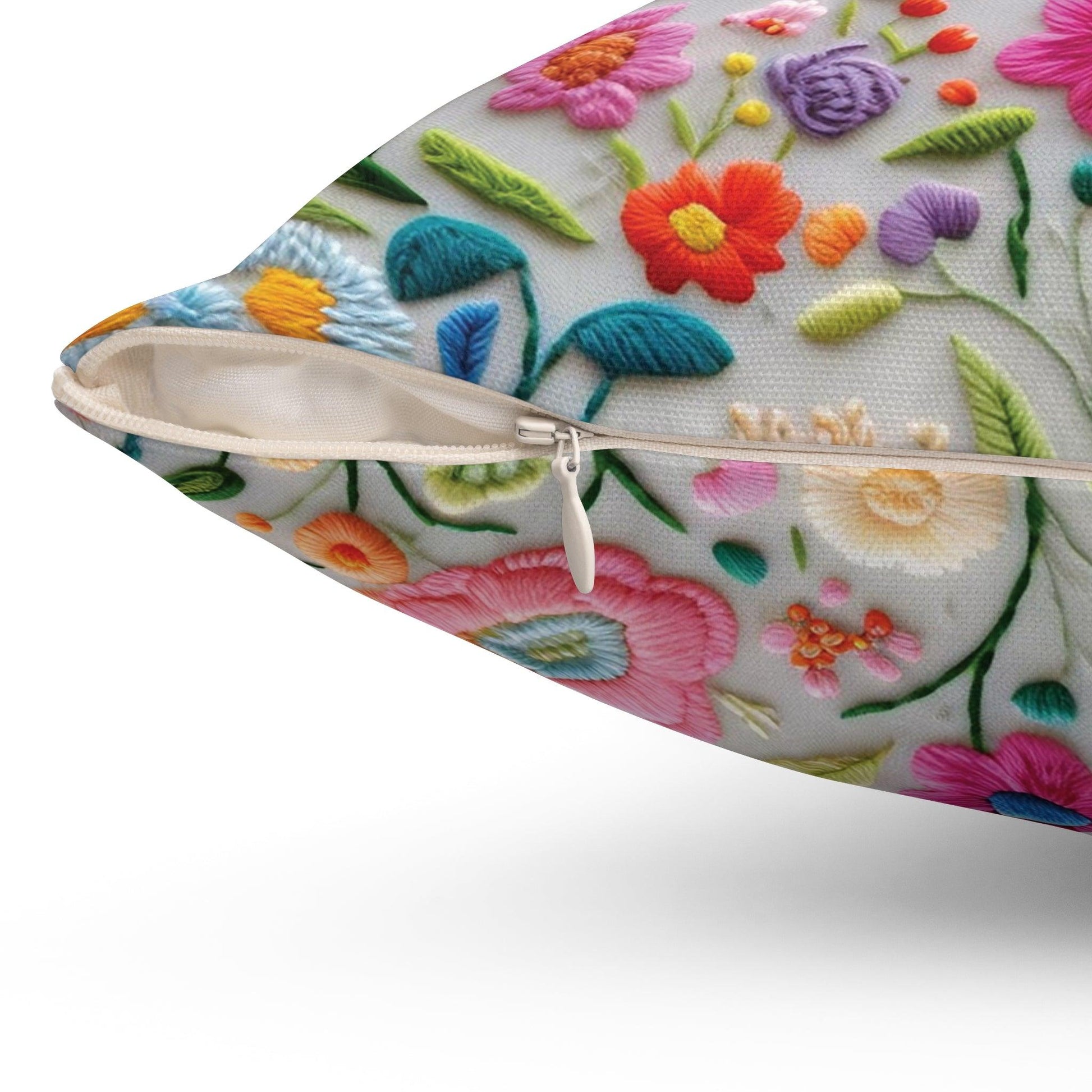Square Pillow Floral Elegance Bright Book & Flower Square Pillow Add Vibrant Charm to Your Décor with This Stylish Accent Housewarming Gift - MRSBYVALLE