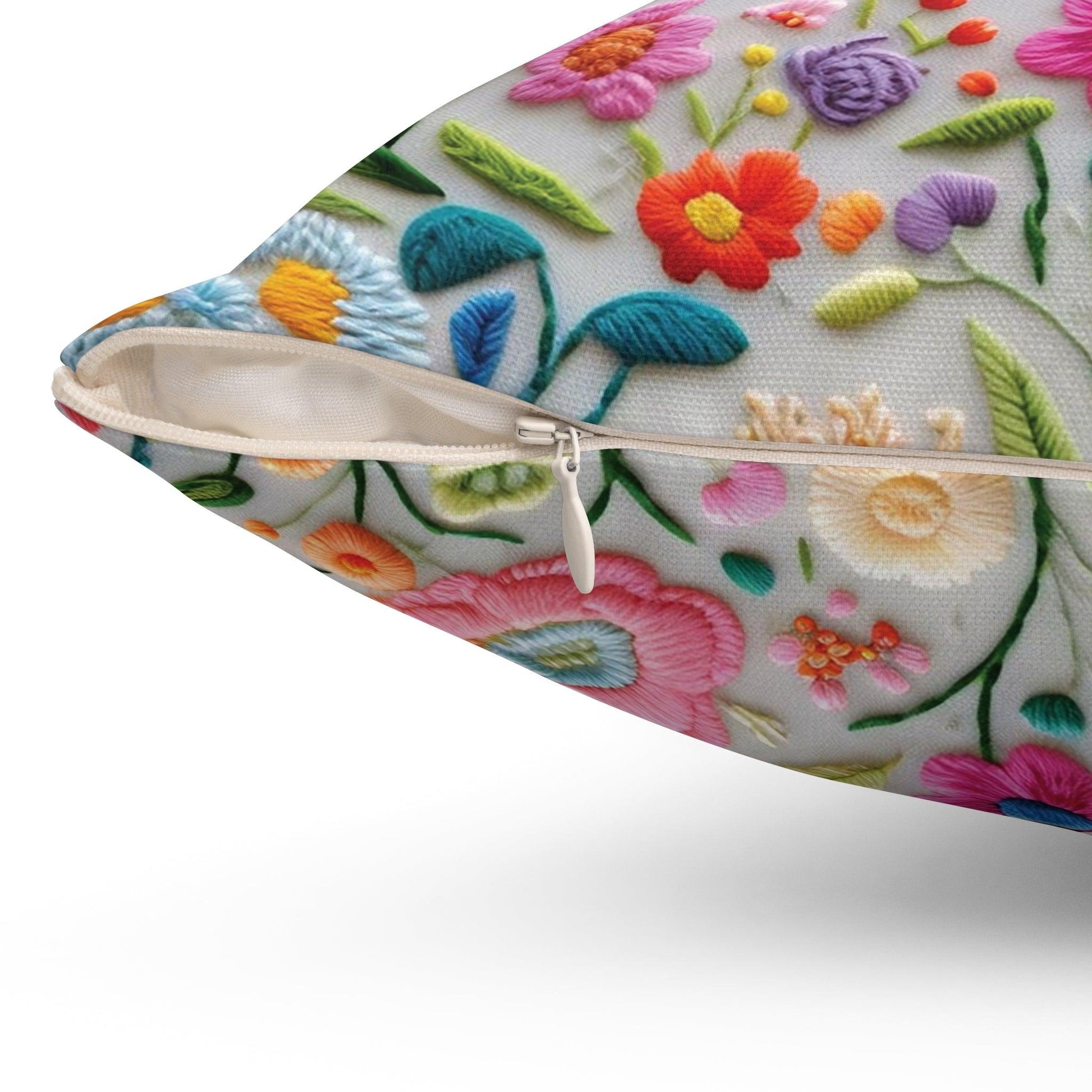 Square Pillow Floral Elegance Bright Book & Flower Square Pillow Add Vibrant Charm to Your Décor with This Stylish Accent Housewarming Gift - MRSBYVALLE