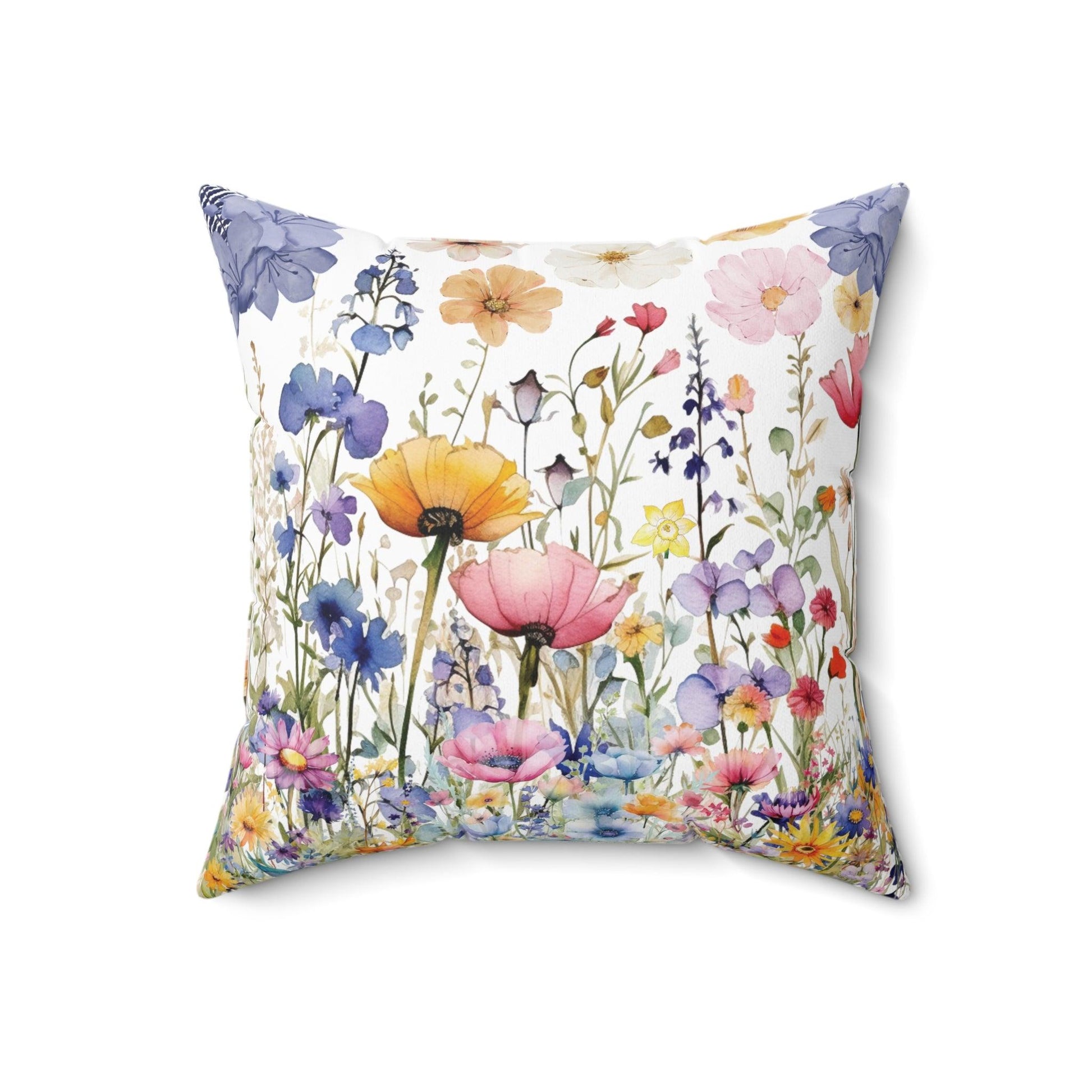 Square Pillow Floral Elegance Wildflowers Square Pillow Wildflower Dreams Charm to Your Décor with This Stylish Accent Housewarming Gift New House - MRSBYVALLE