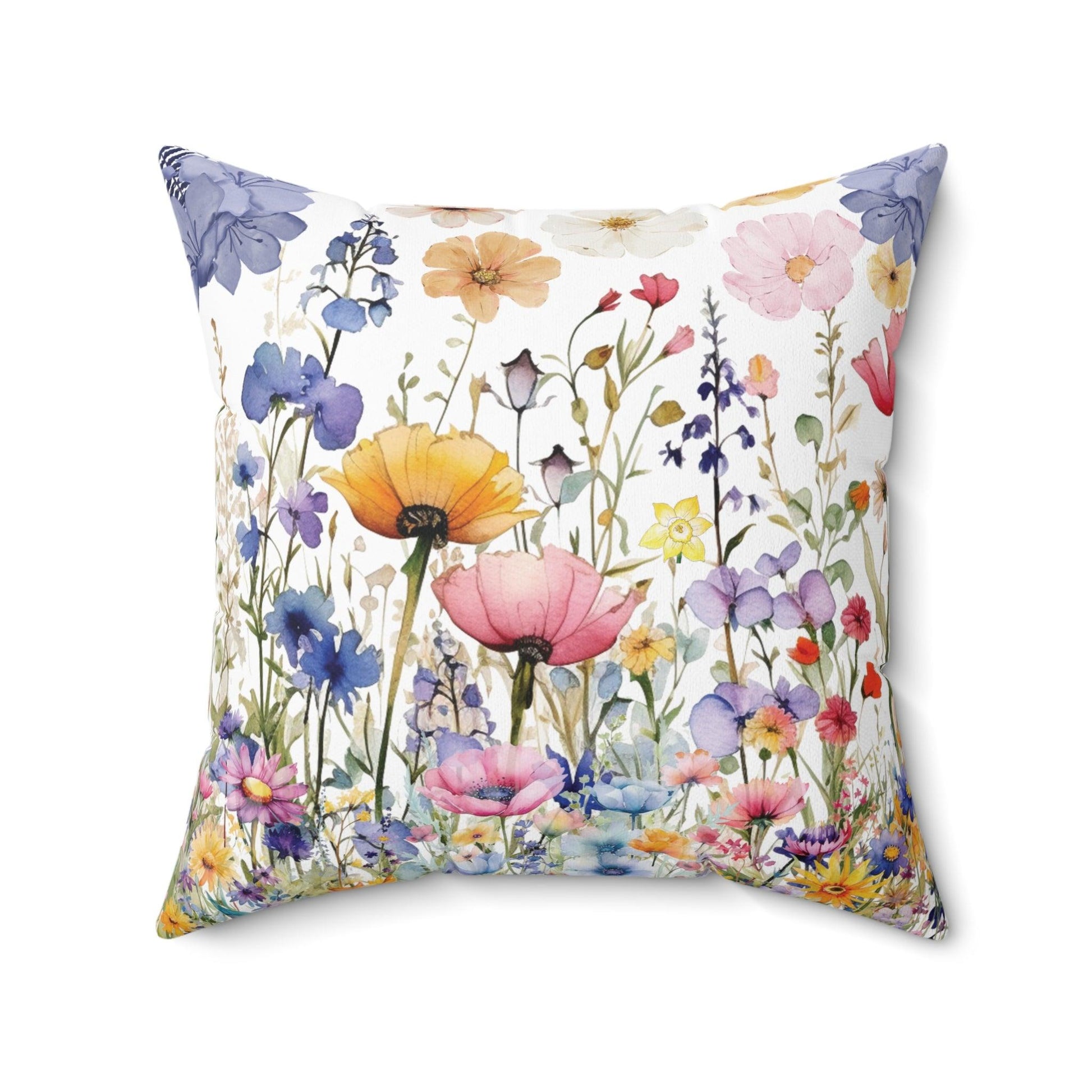 Square Pillow Floral Elegance Wildflowers Square Pillow Wildflower Dreams Charm to Your Décor with This Stylish Accent Housewarming Gift New House - MRSBYVALLE