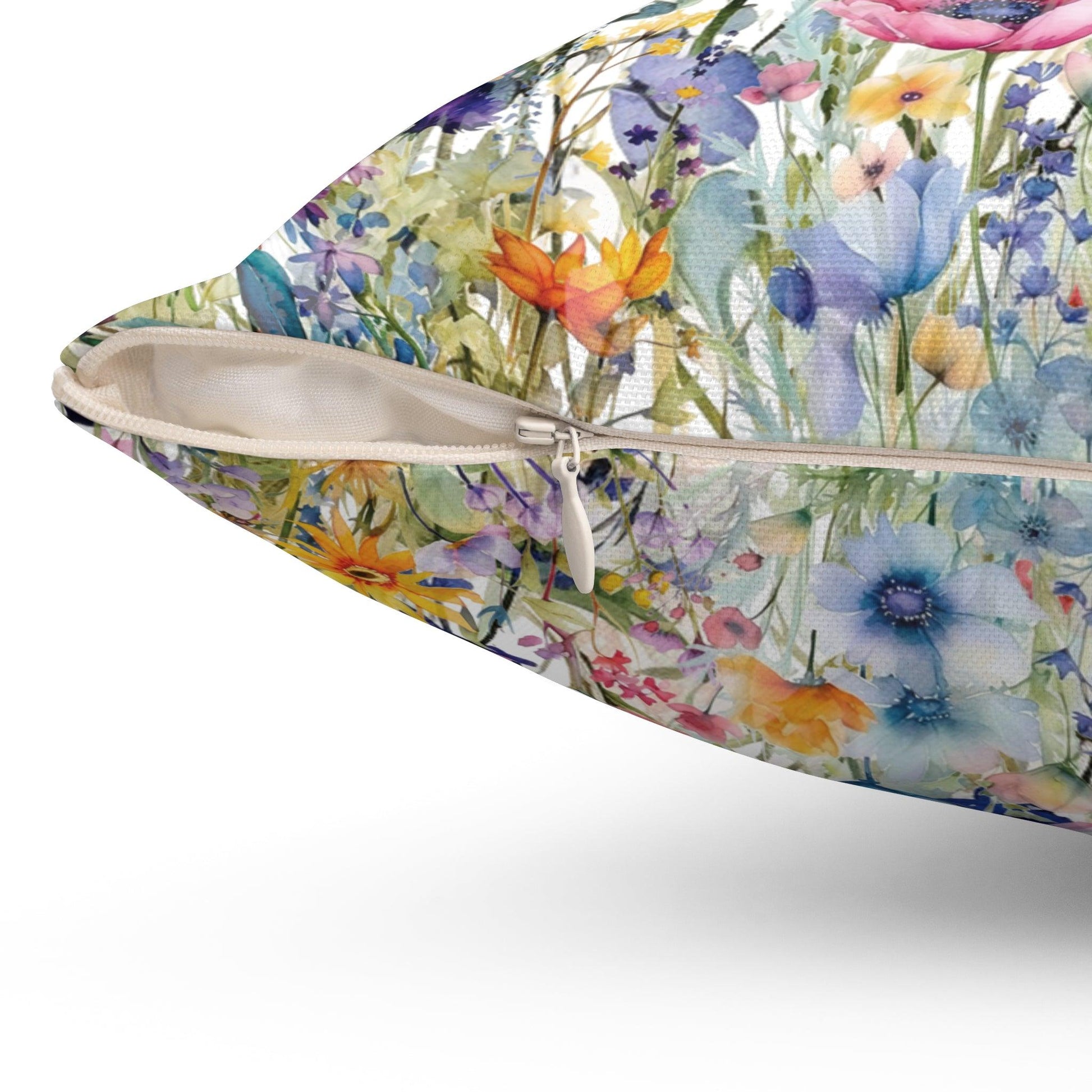 Square Pillow Floral Elegance Wildflowers Square Pillow Wildflower Dreams Charm to Your Décor with This Stylish Accent Housewarming Gift New House - MRSBYVALLE
