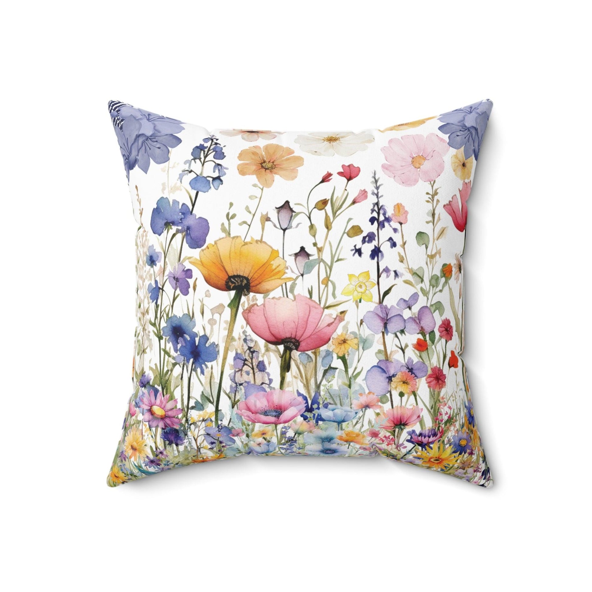 Square Pillow Floral Elegance Wildflowers Square Pillow Wildflower Dreams Charm to Your Décor with This Stylish Accent Housewarming Gift New House - MRSBYVALLE