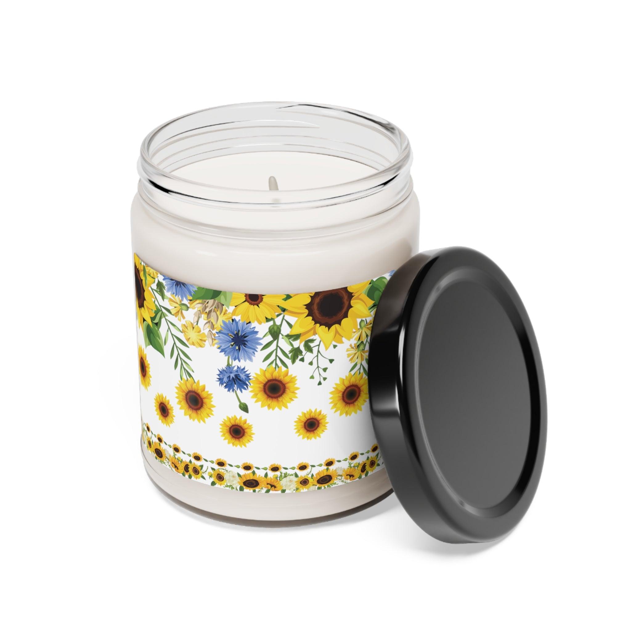 SunFlower Fun Candle 9oz Perfect for Relaxation & Home Ambiance Scented Soy Candle, 9oz, Wedding, Bridal Shower, Mother's Day Gift - MRSBYVALLE
