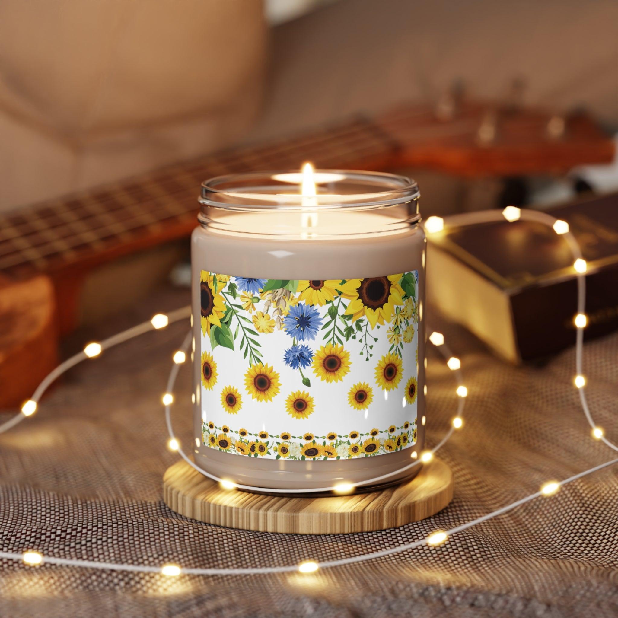 SunFlower Fun Candle 9oz Perfect for Relaxation & Home Ambiance Scented Soy Candle, 9oz, Wedding, Bridal Shower, Mother's Day Gift - MRSBYVALLE