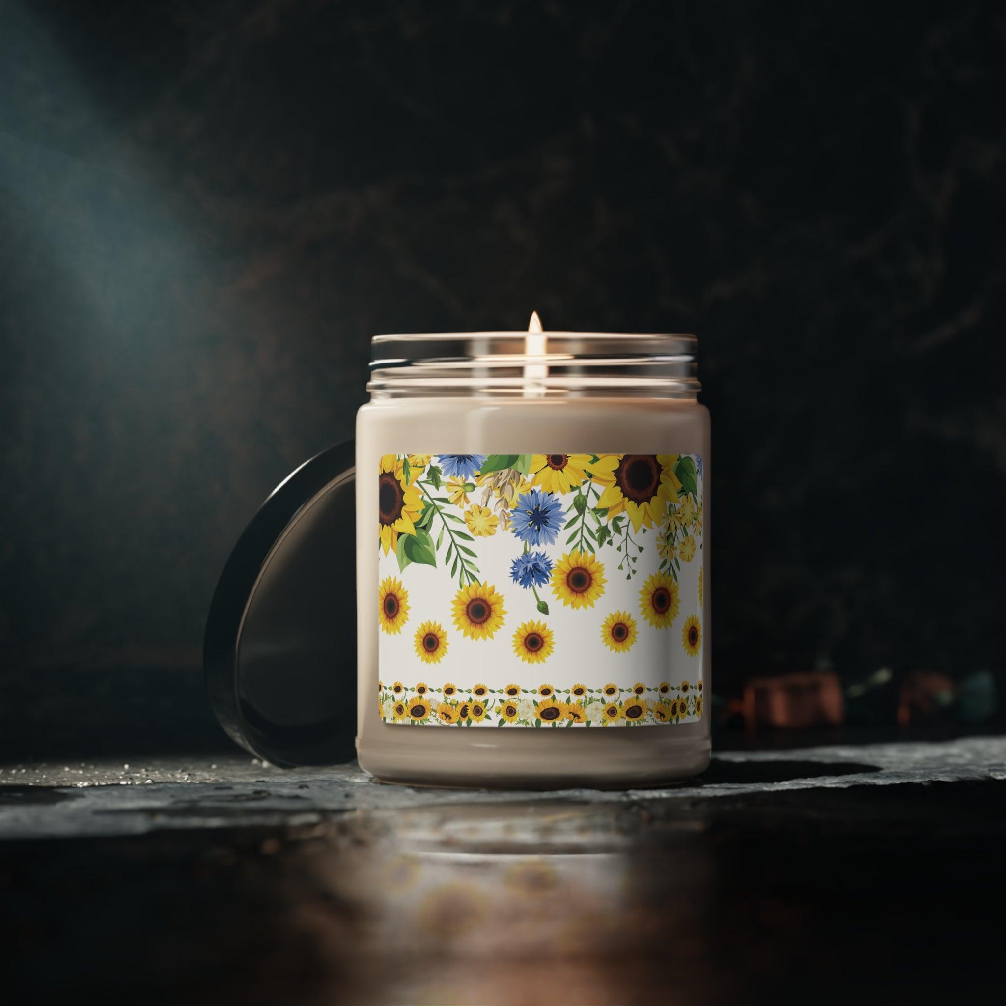 SunFlower Fun Candle 9oz Perfect for Relaxation & Home Ambiance Scented Soy Candle, 9oz, Wedding, Bridal Shower, Mother's Day Gift - MRSBYVALLE