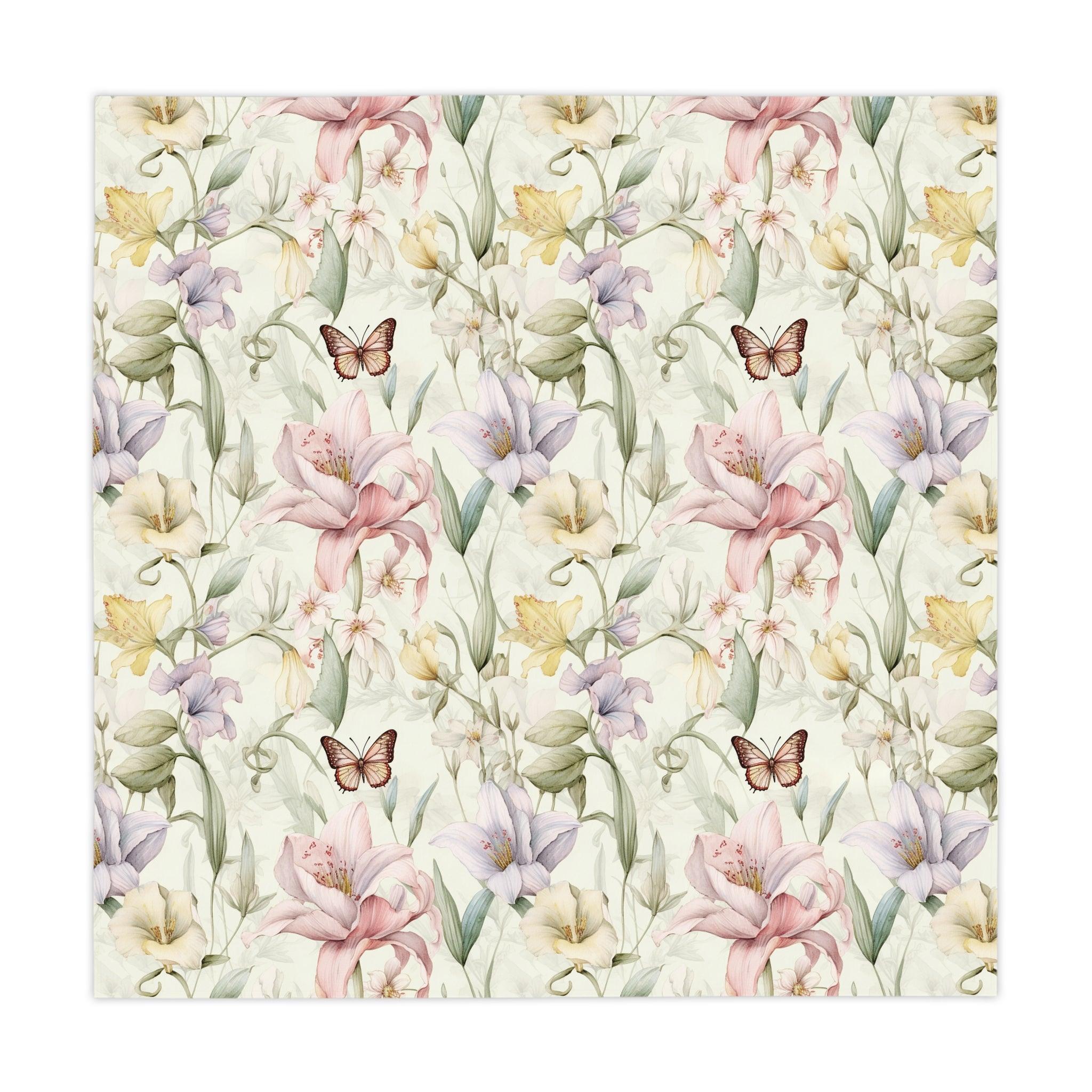 Tablecloth Butterfly Purple Pink Pastel Elegant, Washable Linens for Home, Weddings, Birthdays all Events Durable & Stylish for All Occasions - MRSBYVALLE