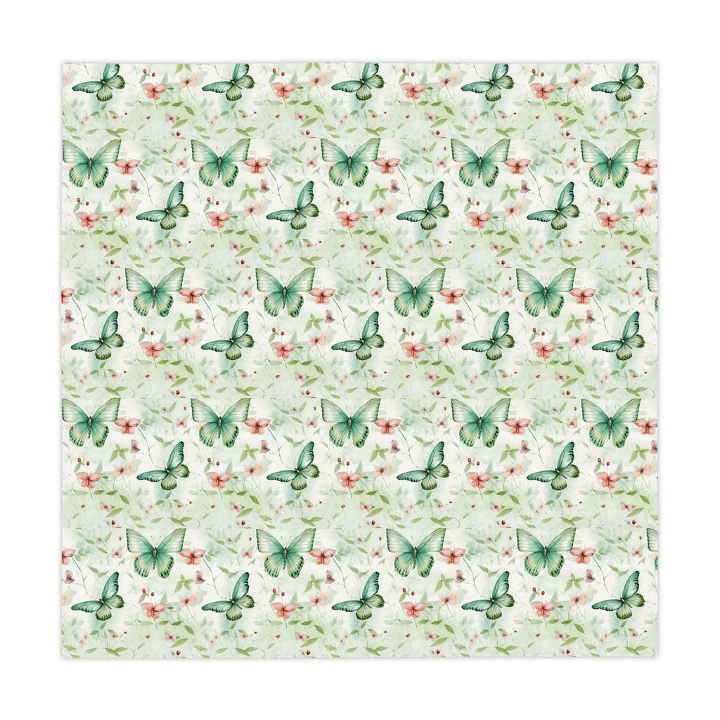 Tablecloth Pastel Mint Green, Yellow & Blue Floral Elegant, Washable Linens for Home, Weddings, Birthdays all Events Durable & Stylish for All Occasions - MRSBYVALLE