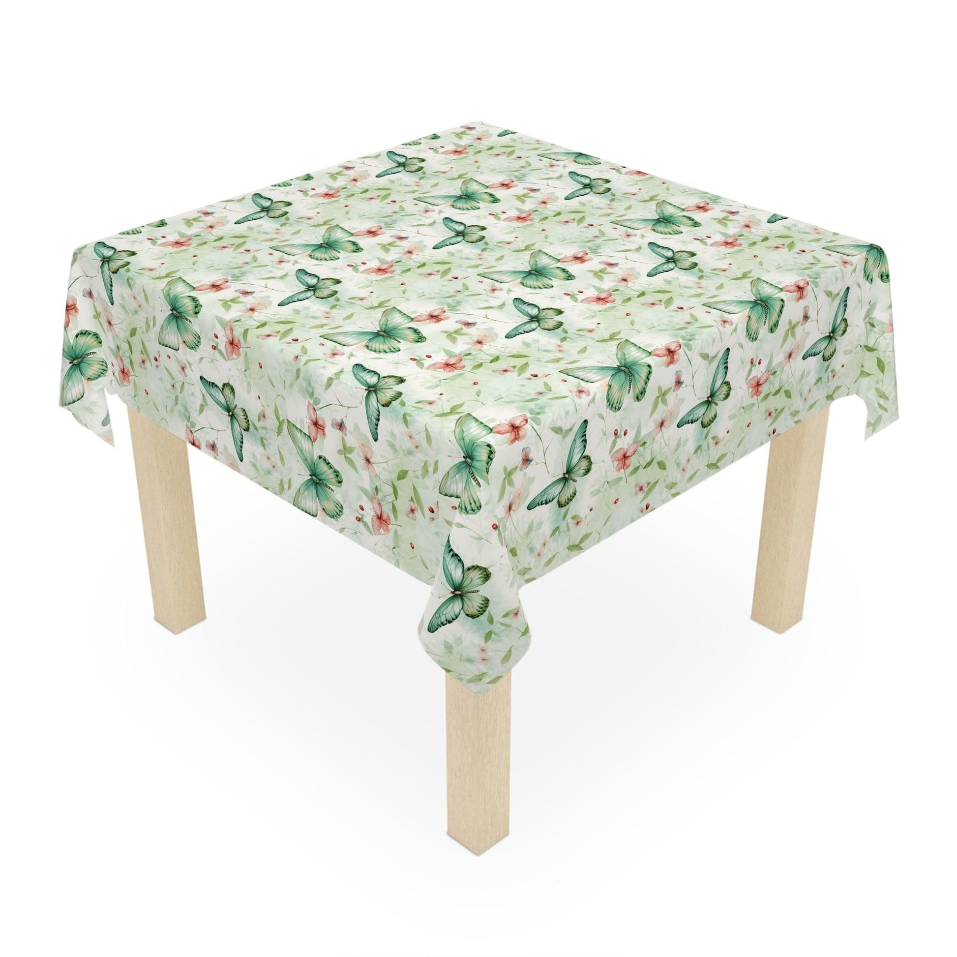 Tablecloth Pastel Mint Green, Yellow & Blue Floral Elegant, Washable Linens for Home, Weddings, Birthdays all Events Durable & Stylish for All Occasions - MRSBYVALLE