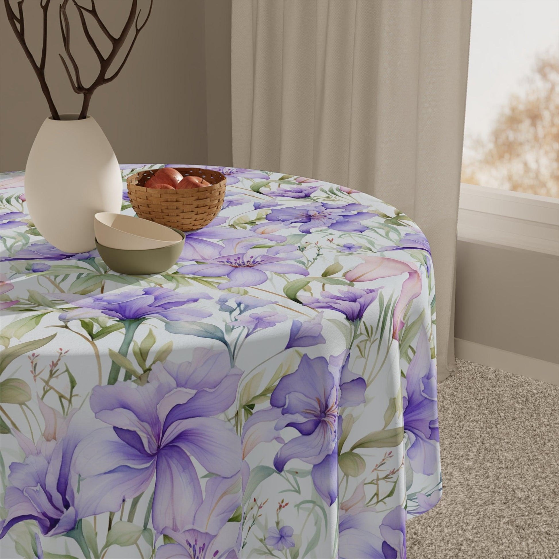 Tablecloth Purple Pink Pastel Elegant, Washable Linens for Home, Weddings,  Birthdays all Events Durable & Stylish for All Occasions - MRSBYVALLE