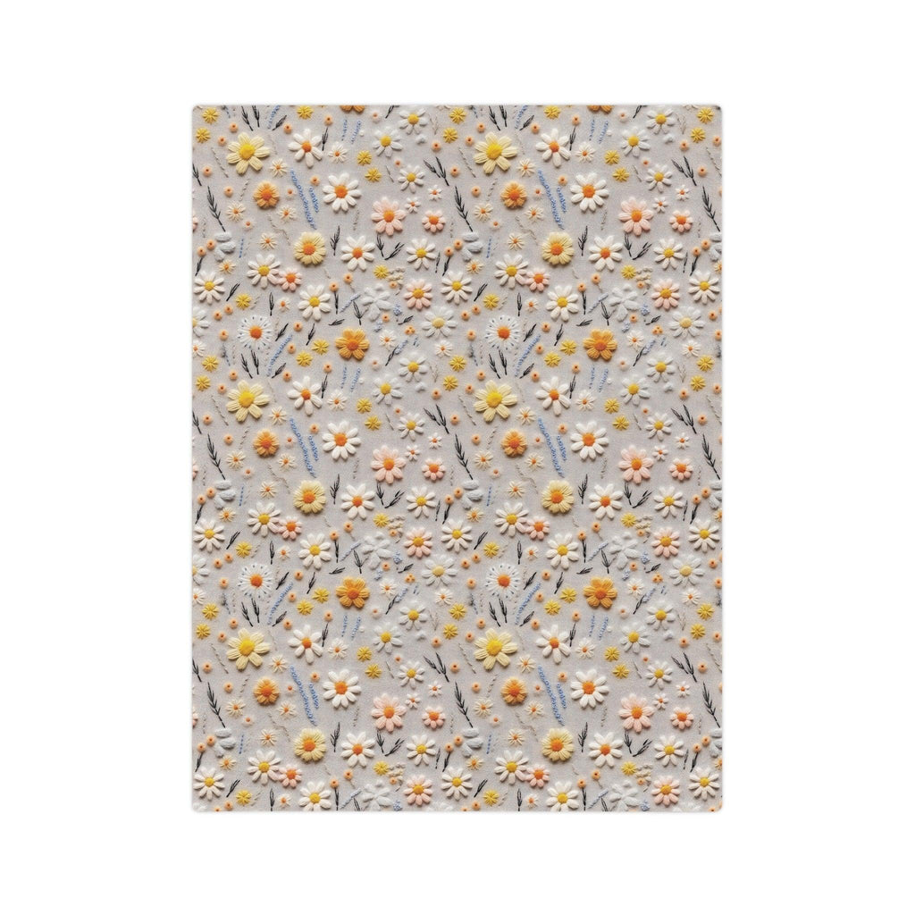 Velveteen Microfiber Blanket Daisy Dreams 3D Illusion Floral Velveteen Microfiber Blanket Luxurious Comfort Meets Enchanting Design Housewarming Gift Throw - MRSBYVALLE