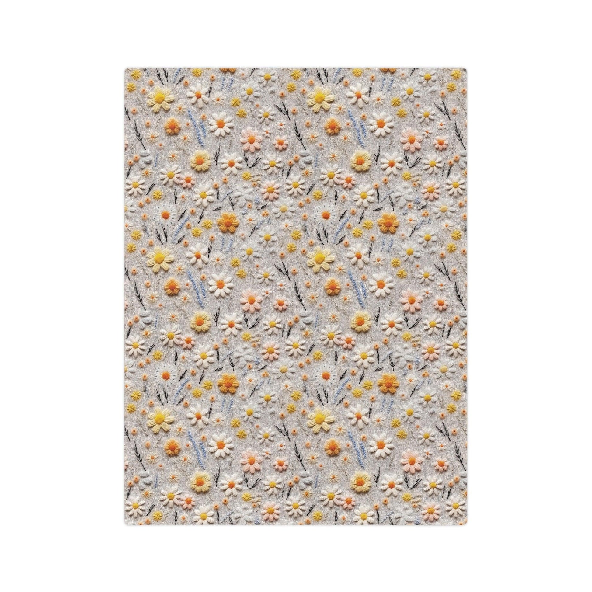Velveteen Microfiber Blanket Daisy Dreams 3D Illusion Floral Velveteen Microfiber Blanket Luxurious Comfort Meets Enchanting Design Housewarming Gift Throw - MRSBYVALLE