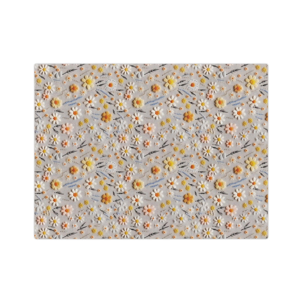 Velveteen Microfiber Blanket Daisy Dreams 3D Illusion Floral Velveteen Microfiber Blanket Luxurious Comfort Meets Enchanting Design Housewarming Gift Throw - MRSBYVALLE