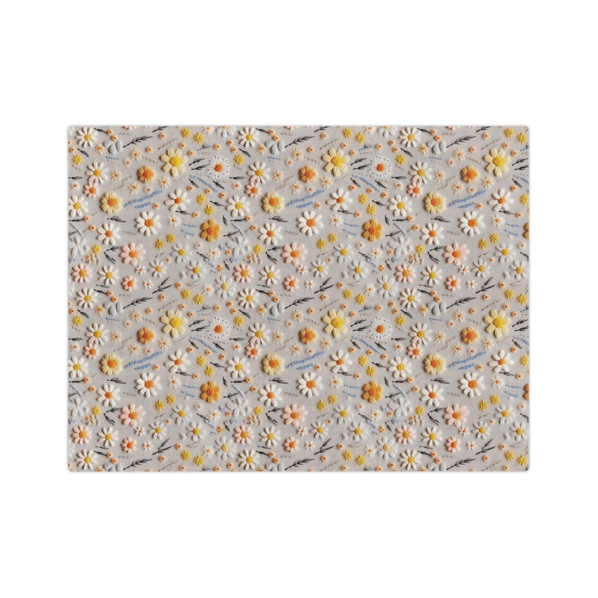 Velveteen Microfiber Blanket Daisy Dreams 3D Illusion Floral Velveteen Microfiber Blanket Luxurious Comfort Meets Enchanting Design Housewarming Gift Throw - MRSBYVALLE