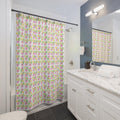 Vibrant Pink, Mint Green & Yellow Boho Chic Botanical Leaf Shower Curtain 71x74 Inches Nature-Inspired Oasis in Your BathroomHousewarming New House Gift Newlywed Wedding Gift - MRSBYVALLE