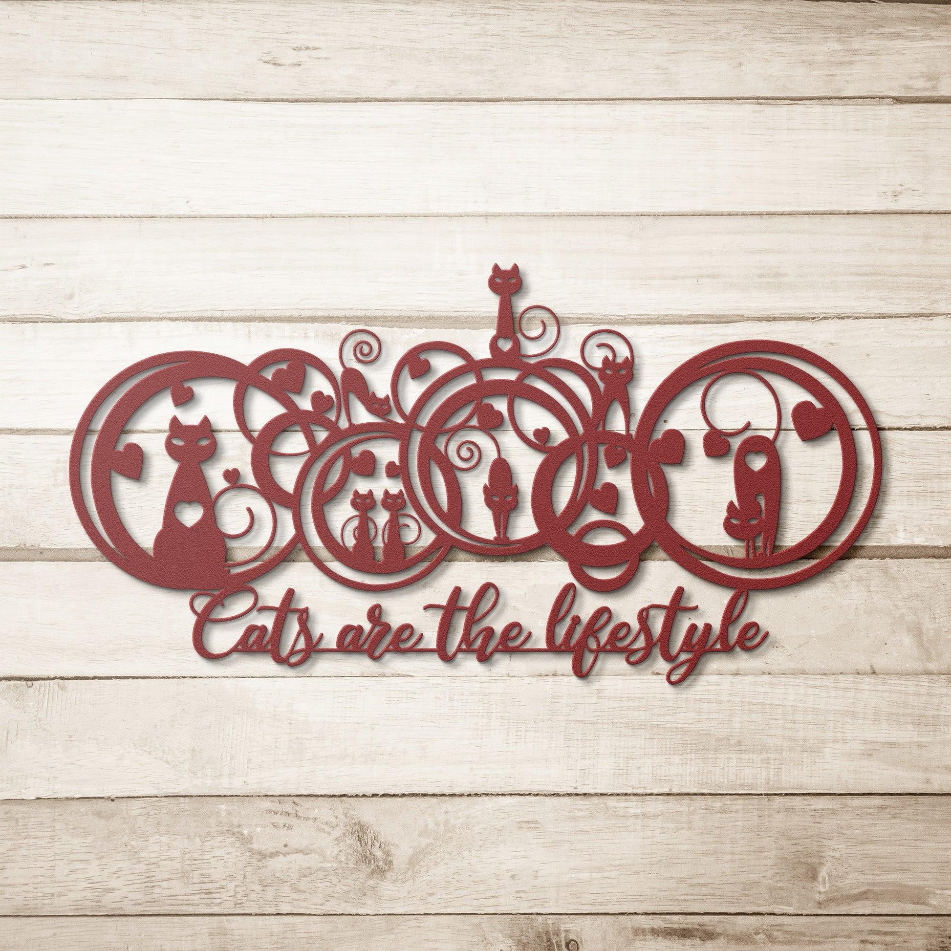 Vintage Atomic Cat Metal Sign Retro Mid-Century Modern Decor for Kitchen, Living Room & Cafe Unique, Cool Wall Art for Cat Lovers & Atomic Age Enthusiasts - MRSBYVALLE