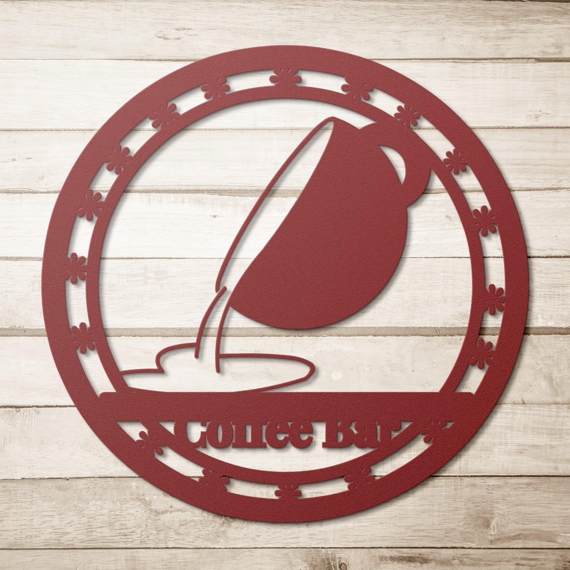 Vintage Coffee Cup Metal Sign Ideal Kitchen Decor for Coffee Bar Enthusiasts - MRSBYVALLE