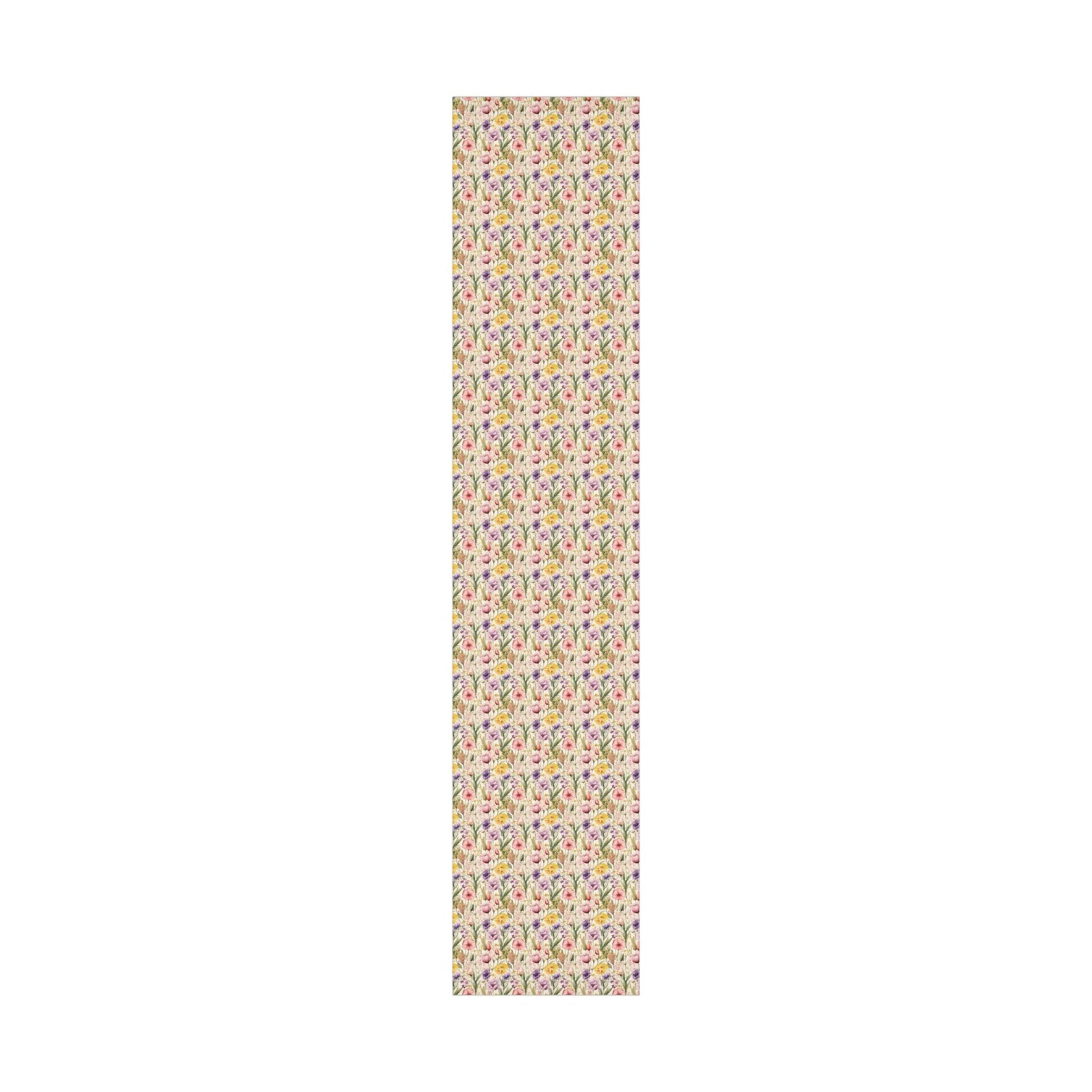 Watercolor Wildflowers Soft Pink, Peach, Purple, and Green Yellow Wrapping Paper Perfect for Elegant Gifts & Spring Celebrations Bridal Showers - MRSBYVALLE