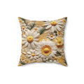 Yellow and White Daisy Flower Accent Pillow Elevate Your Décor with Floral Charm and Comfort Stylish Accent Housewarming Gift, New House Gift - MRSBYVALLE